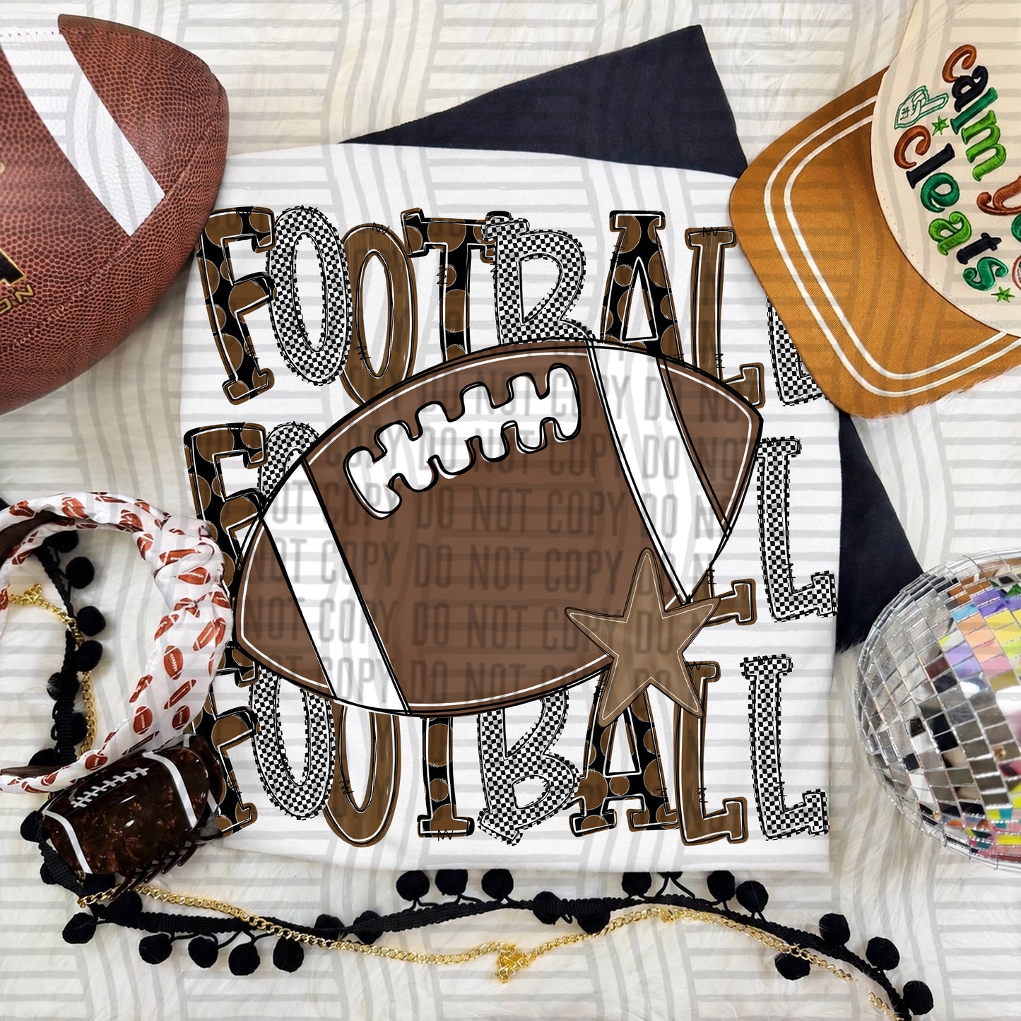 Tri Stacked Football color 2609-0007 - Color Dropdown Digital Download 300 DPI PNG FILE