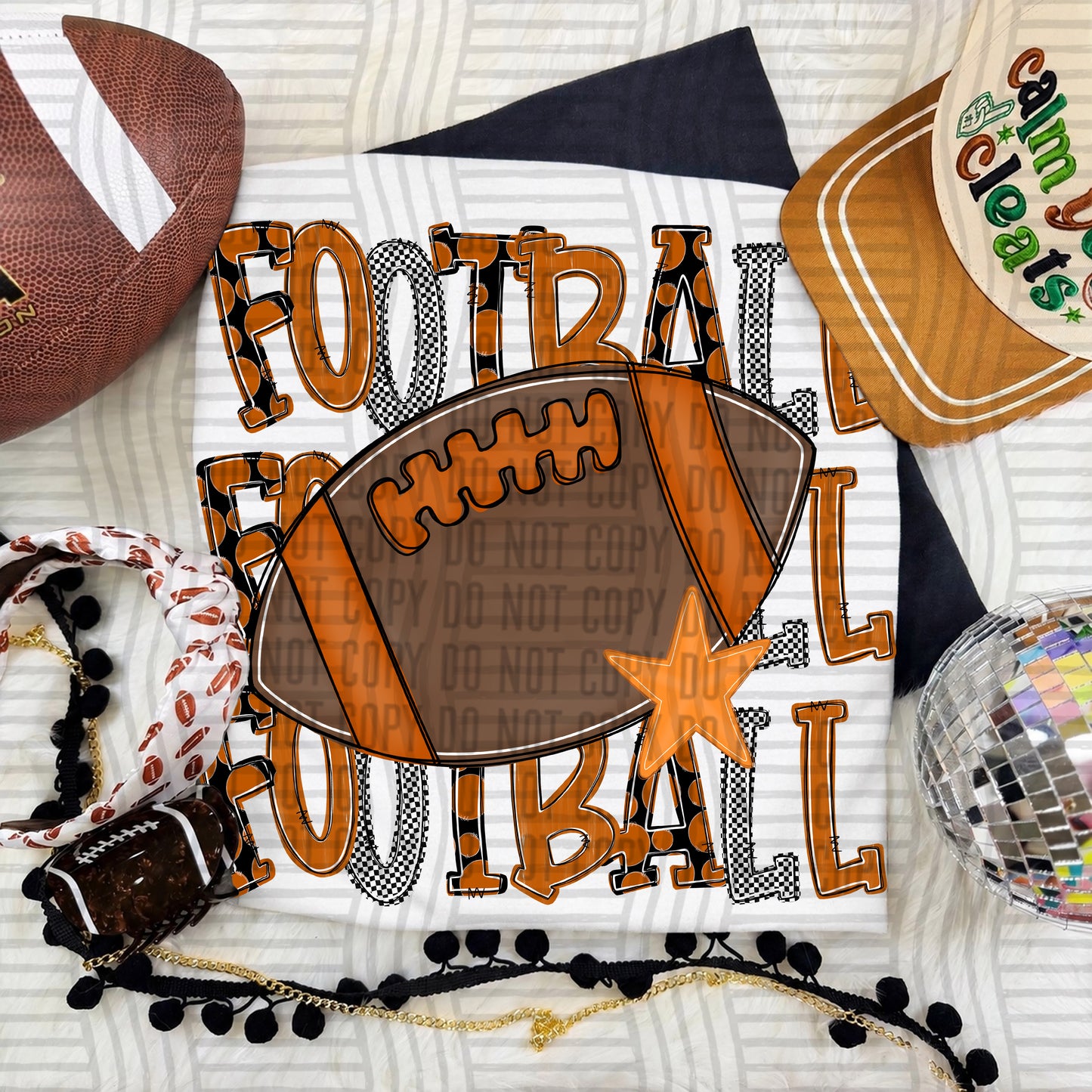 Tri Stacked Football color 2609-0007 - Color Dropdown Digital Download 300 DPI PNG FILE