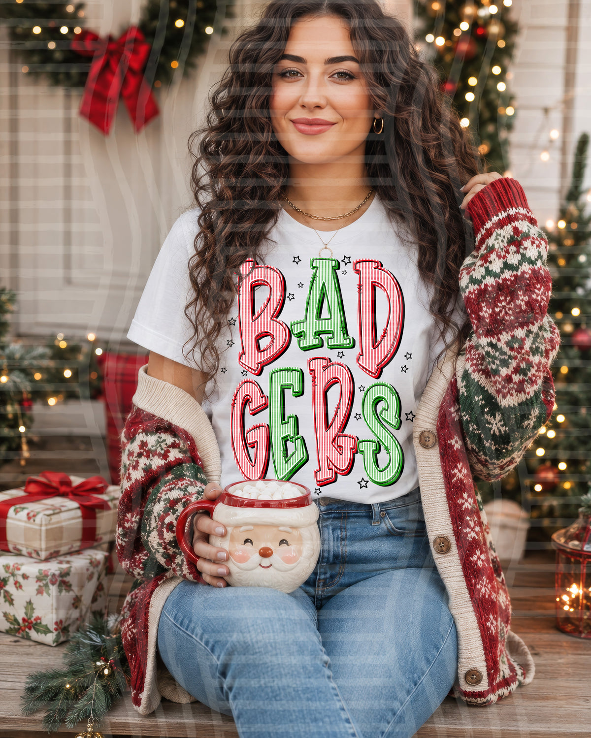 Seersucker Chic Christmas 2610-0016 - Custom + DROPDOWN - 300 DPI digital download
