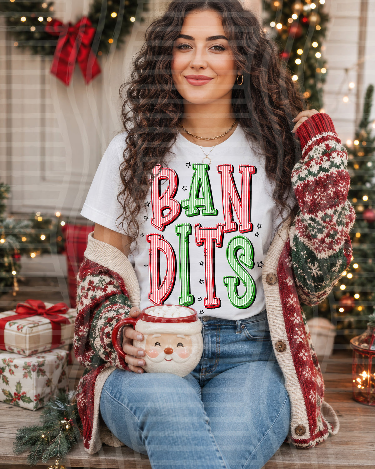 Seersucker Chic Christmas 2610-0016 - Custom + DROPDOWN - 300 DPI digital download