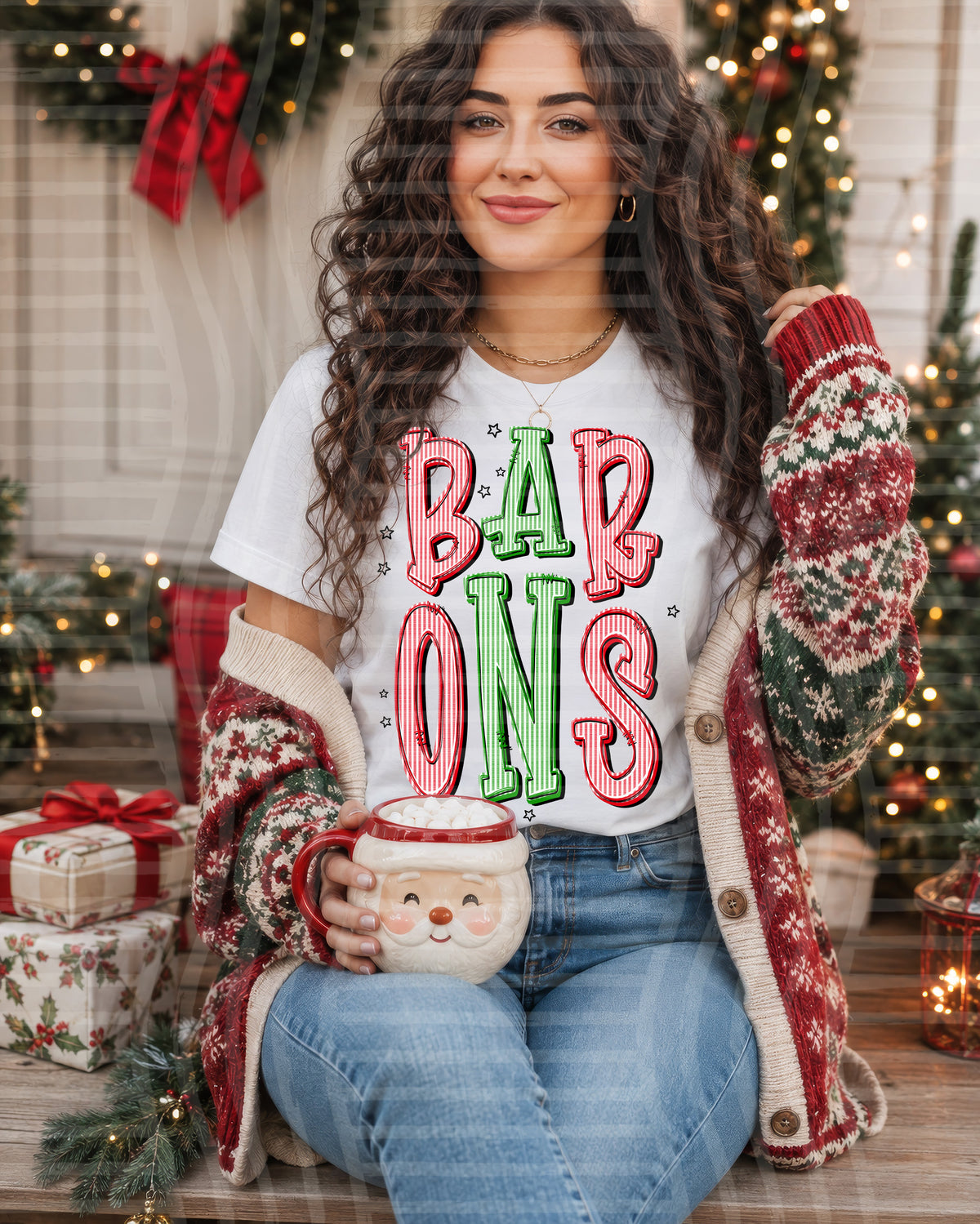 Seersucker Chic Christmas 2610-0016 - Custom + DROPDOWN - 300 DPI digital download