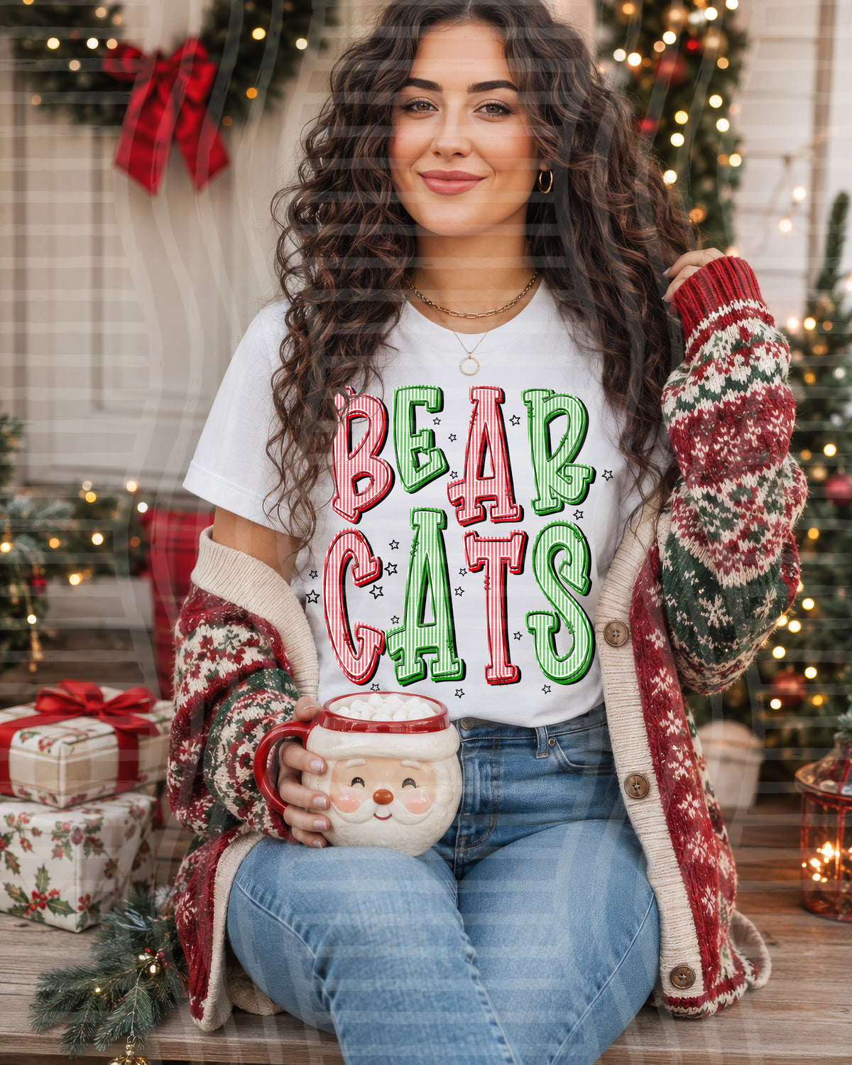 Seersucker Chic Christmas 2610-0016 - Custom + DROPDOWN - 300 DPI digital download