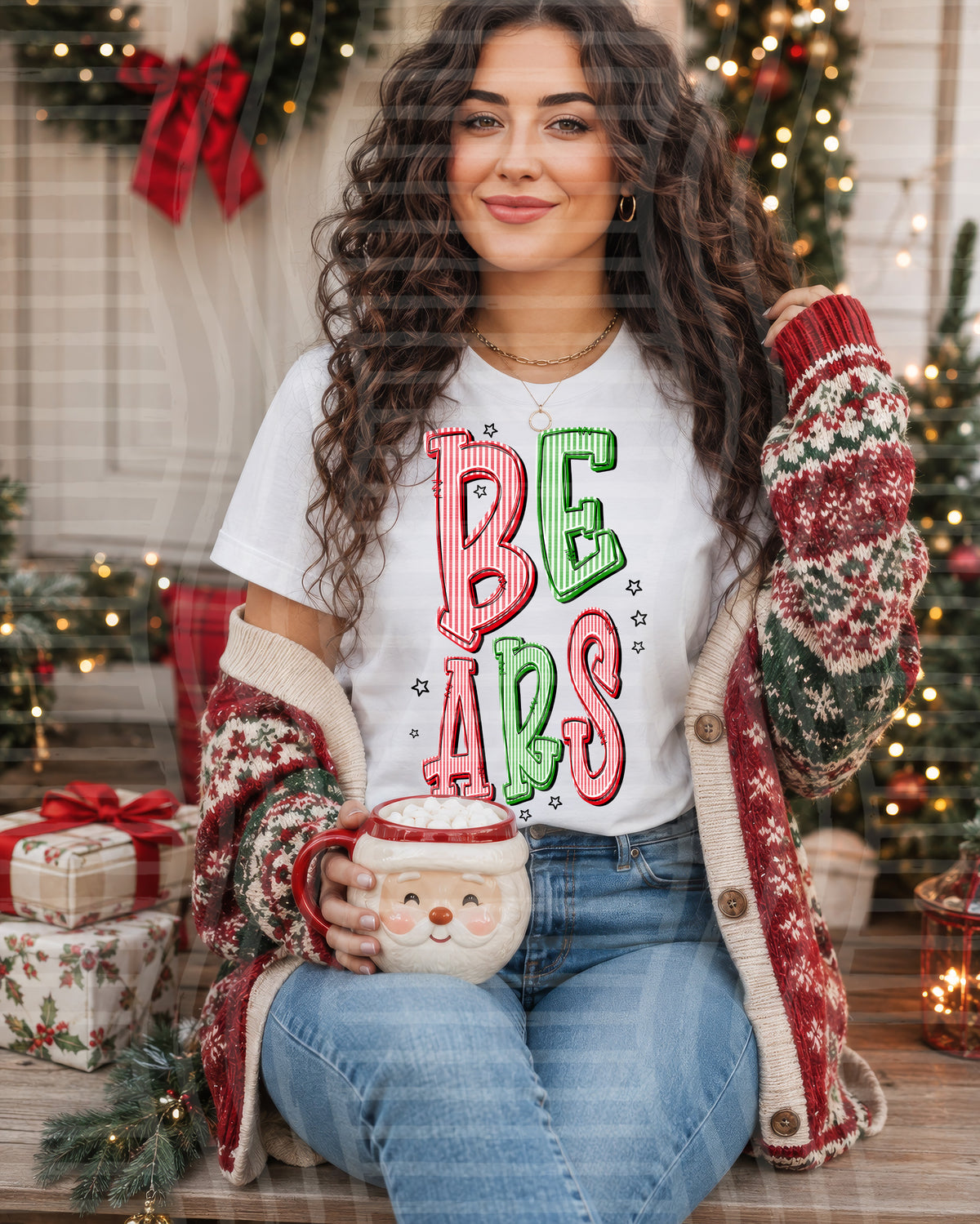 Seersucker Chic Christmas 2610-0016 - Custom + DROPDOWN - 300 DPI digital download