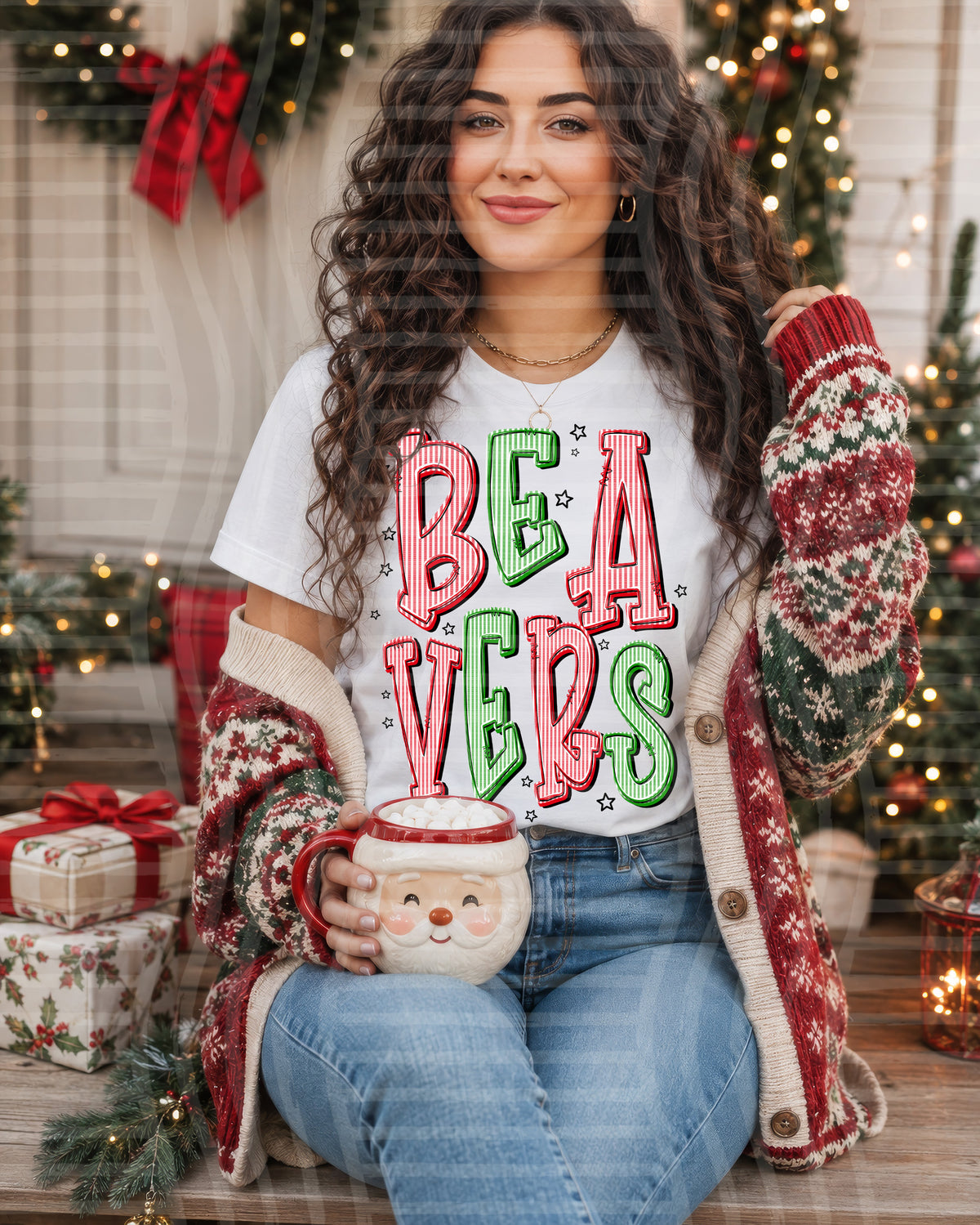 Seersucker Chic Christmas 2610-0016 - Custom + DROPDOWN - 300 DPI digital download