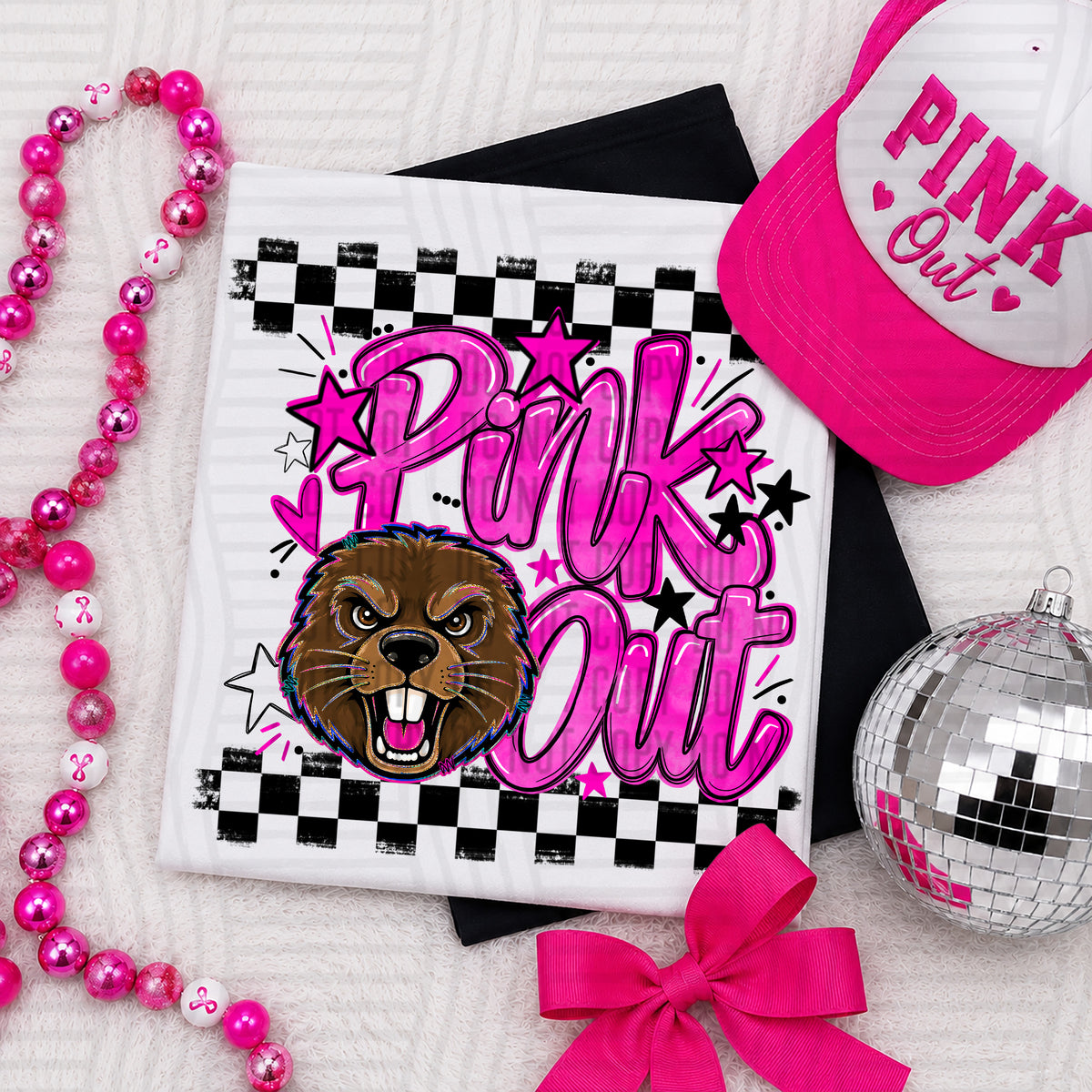 Pink Out MASCOTS 0926-0021- PLEASE UPLOAD MOCK UP - 300 DPI digital download