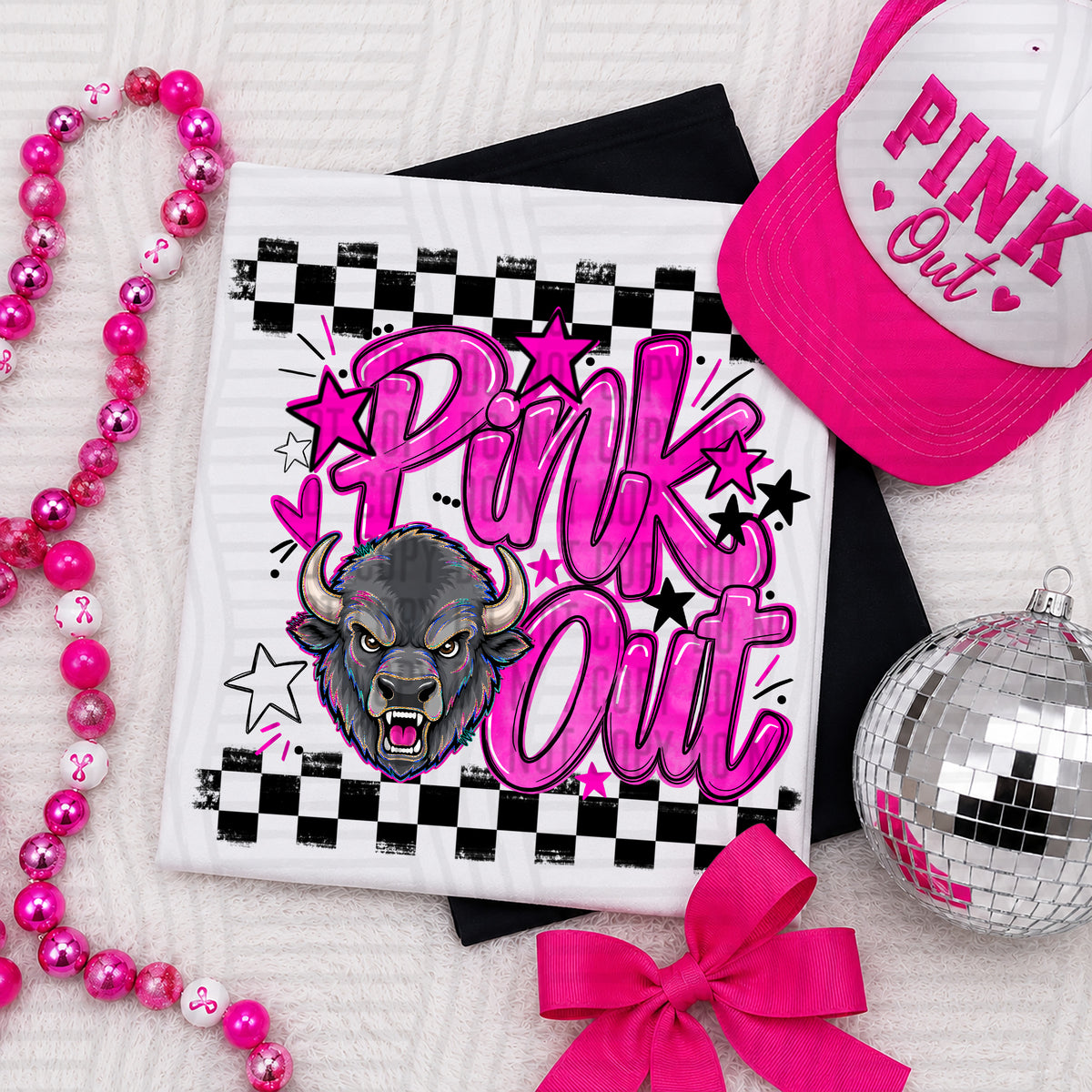Pink Out MASCOTS 0926-0021- PLEASE UPLOAD MOCK UP - 300 DPI digital download