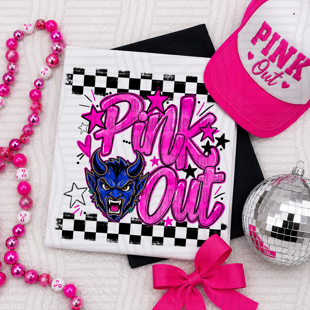 Pink Out MASCOTS 0926-0021- PLEASE UPLOAD MOCK UP - 300 DPI digital download