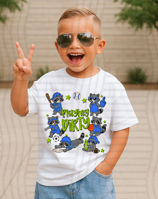 Racoon Sports -  Digital Download 300DPI PNG FILE