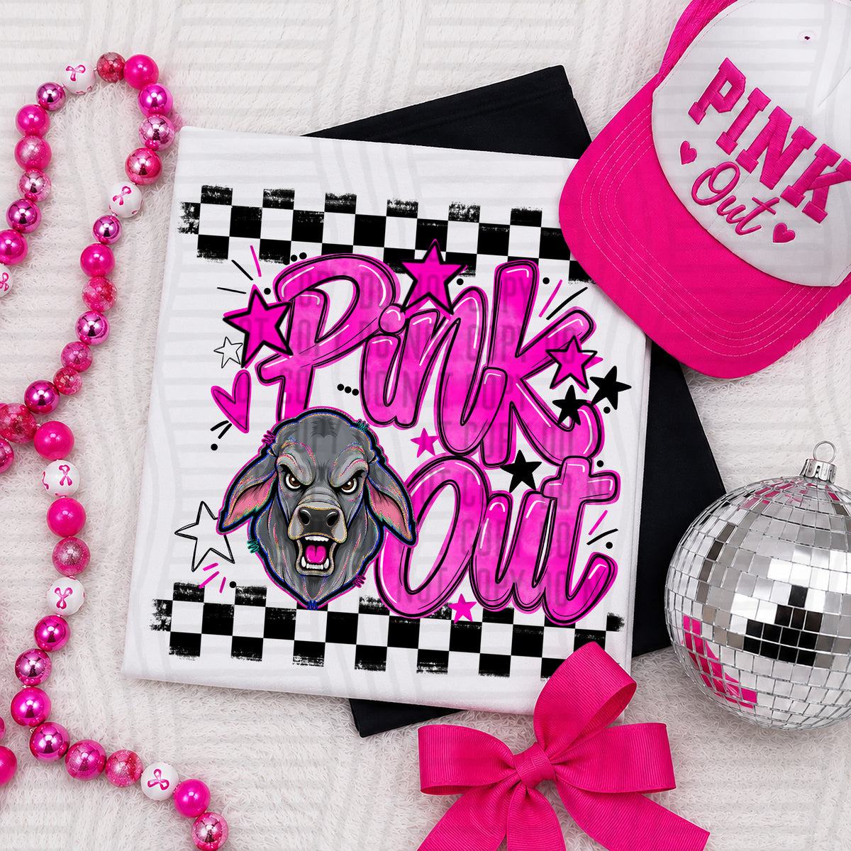 Pink Out MASCOTS 0926-0021- PLEASE UPLOAD MOCK UP - 300 DPI digital download