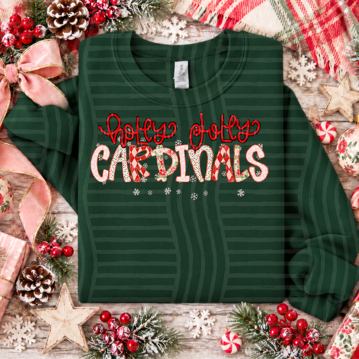 Holly Jolly Christmas Confetti Mascots - 2610-0021 - CUSTOM + DROPDOWN - 300 DPI Digital Download