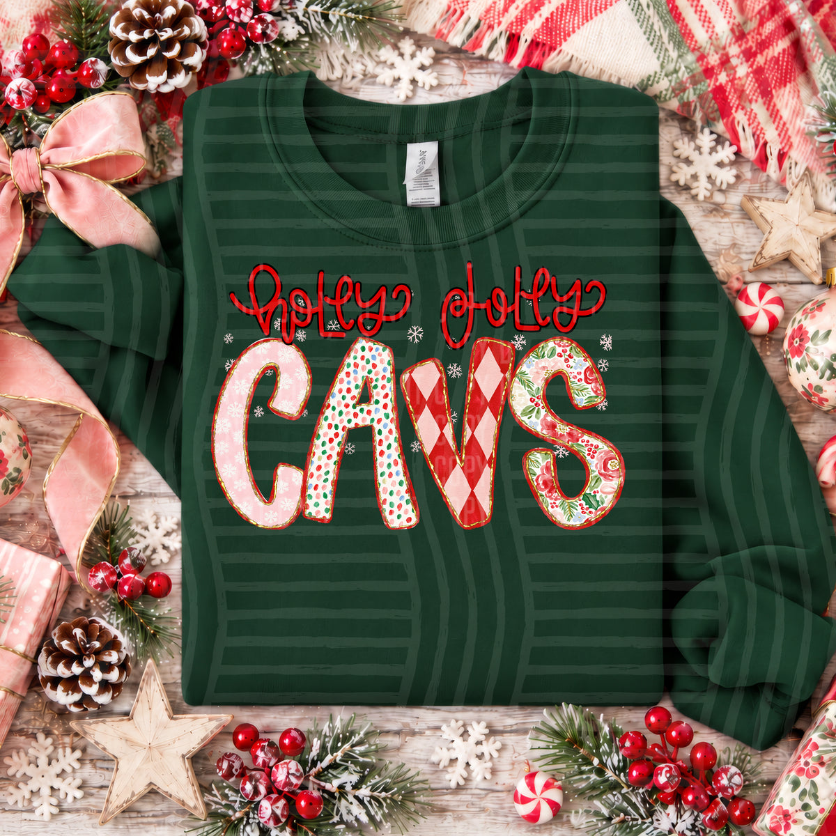 Holly Jolly Christmas Confetti Mascots - 2610-0021 - CUSTOM + DROPDOWN - 300 DPI Digital Download