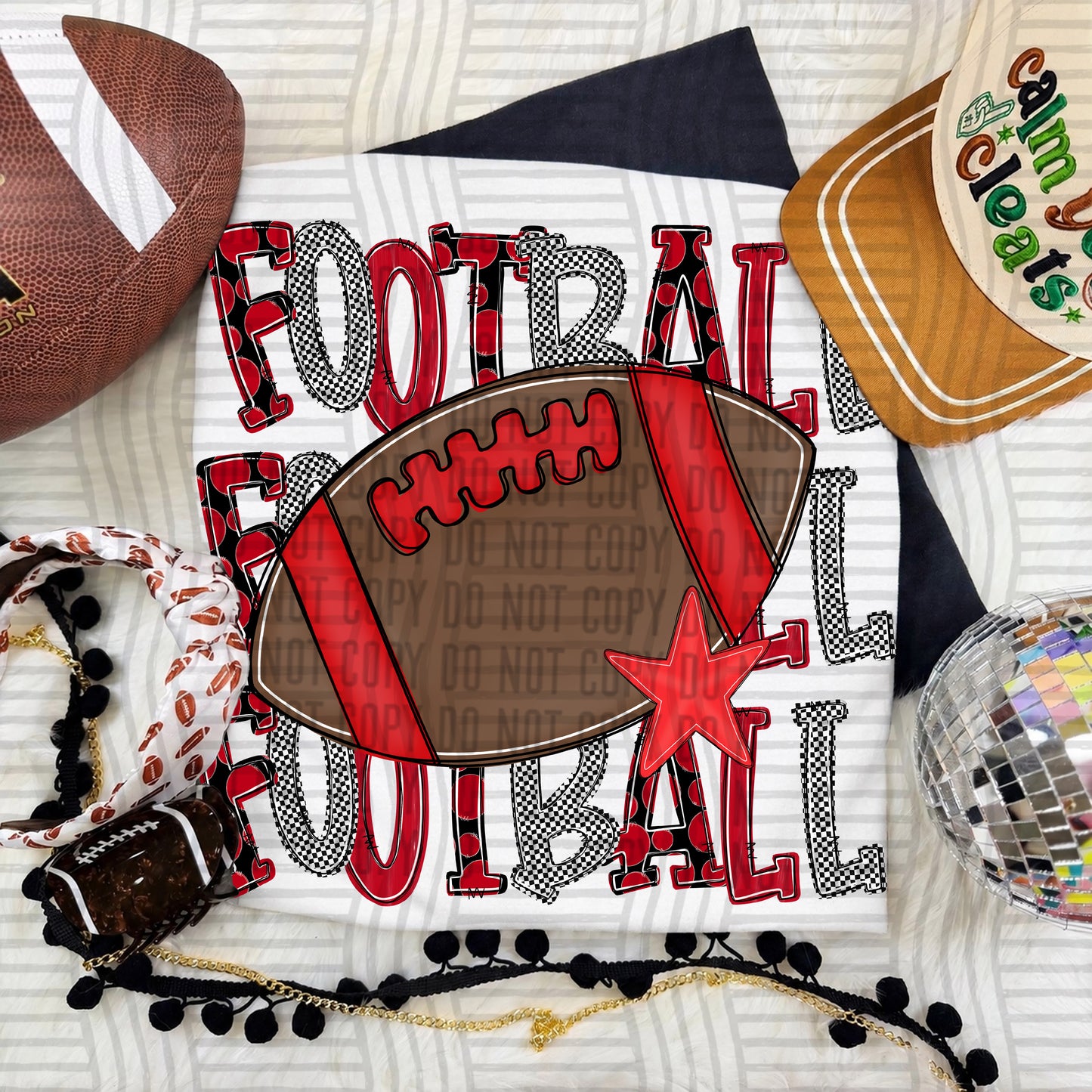 Tri Stacked Football color 2609-0007 - Color Dropdown Digital Download 300 DPI PNG FILE