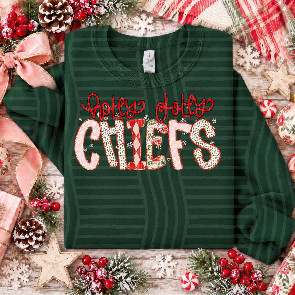 Holly Jolly Christmas Confetti Mascots - 2610-0021 - CUSTOM + DROPDOWN - 300 DPI Digital Download