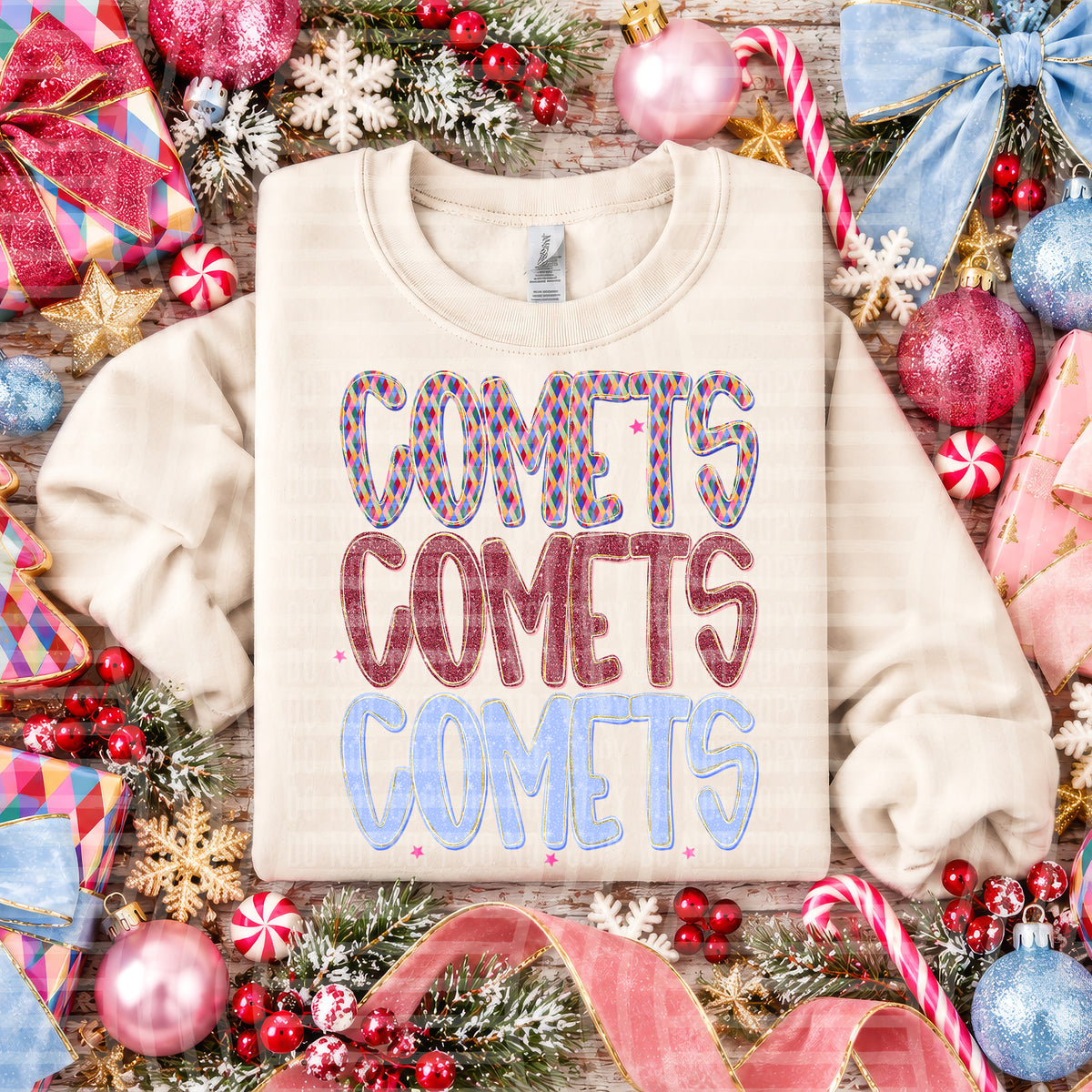 Jingle Jumble Stacked Mascots - 2610-0018 - CUSTOM + DROPDOWN - 300 DPI Digital Download