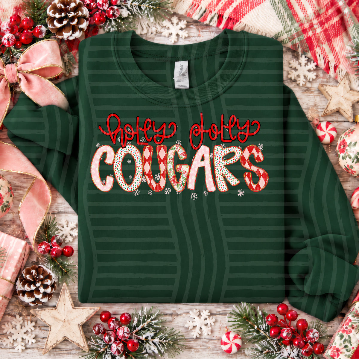 Holly Jolly Christmas Confetti Mascots - 2610-0021 - CUSTOM + DROPDOWN - 300 DPI Digital Download