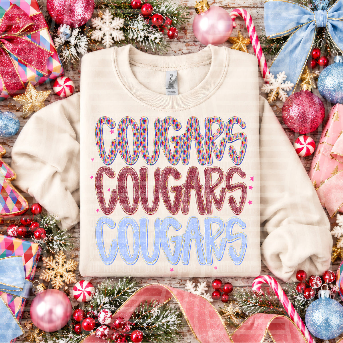 Jingle Jumble Stacked Mascots - 2610-0018 - CUSTOM + DROPDOWN - 300 DPI Digital Download