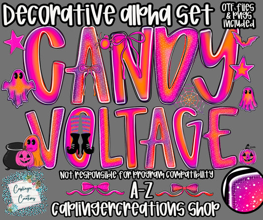 Candy Voltage - OTF & Drag and Drop PNGS- commercial use included - Digital download
