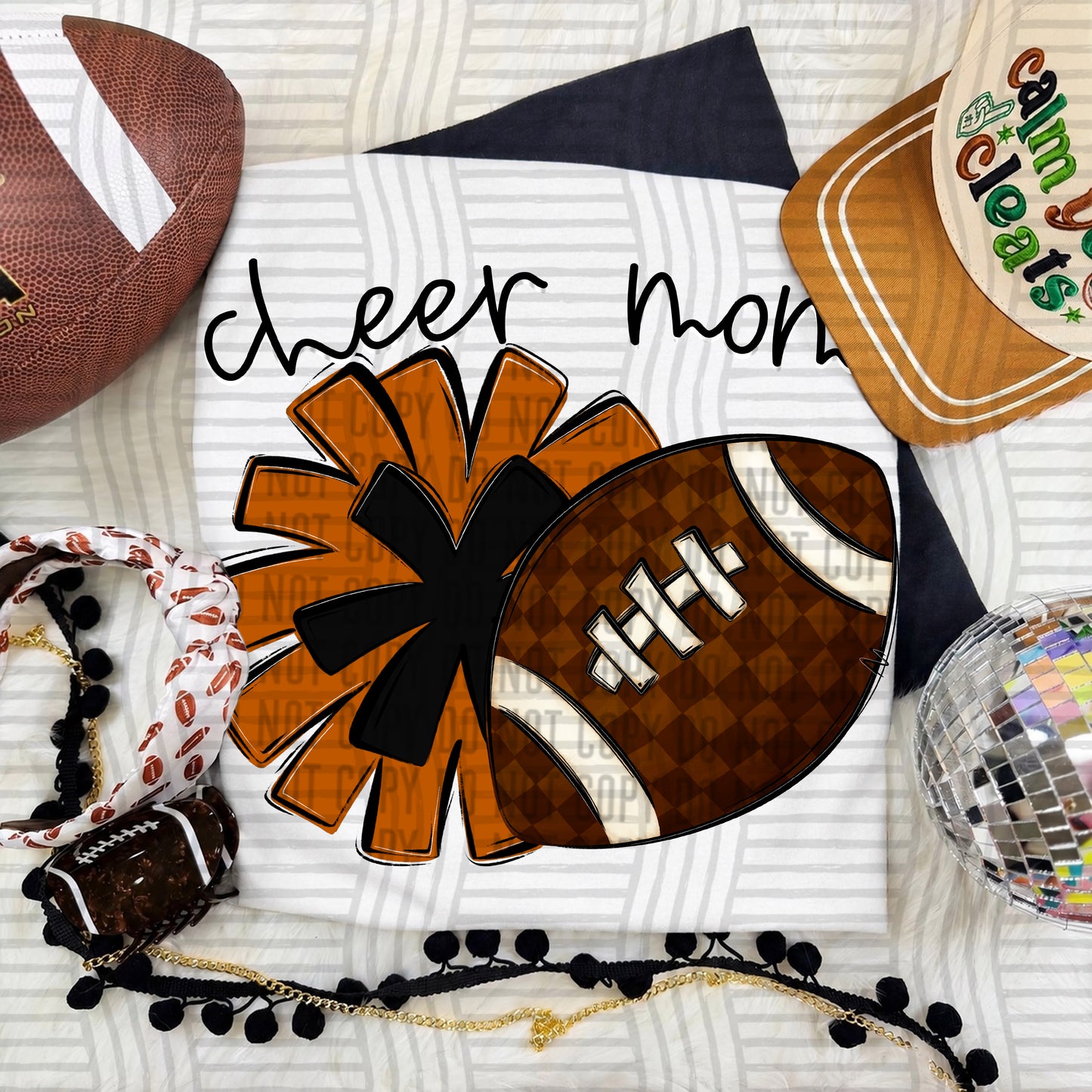 Cheer Mom PNG design in Burnt Orange