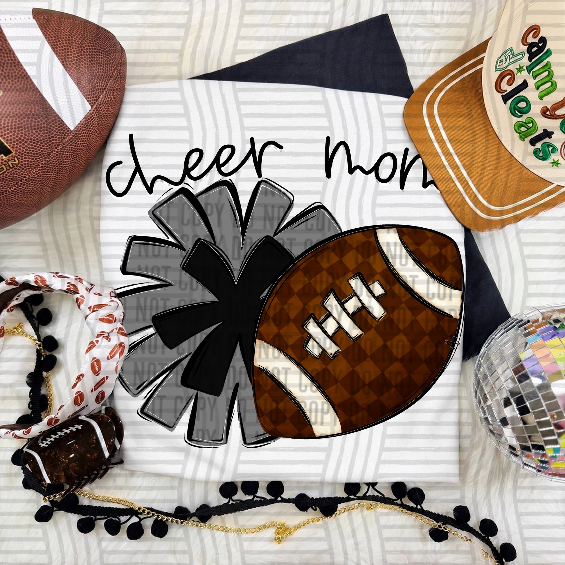 Cheer Mom PNG design in Dk Grey
