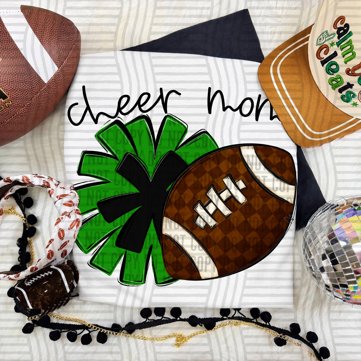 Cheer Mom PNG design in Green