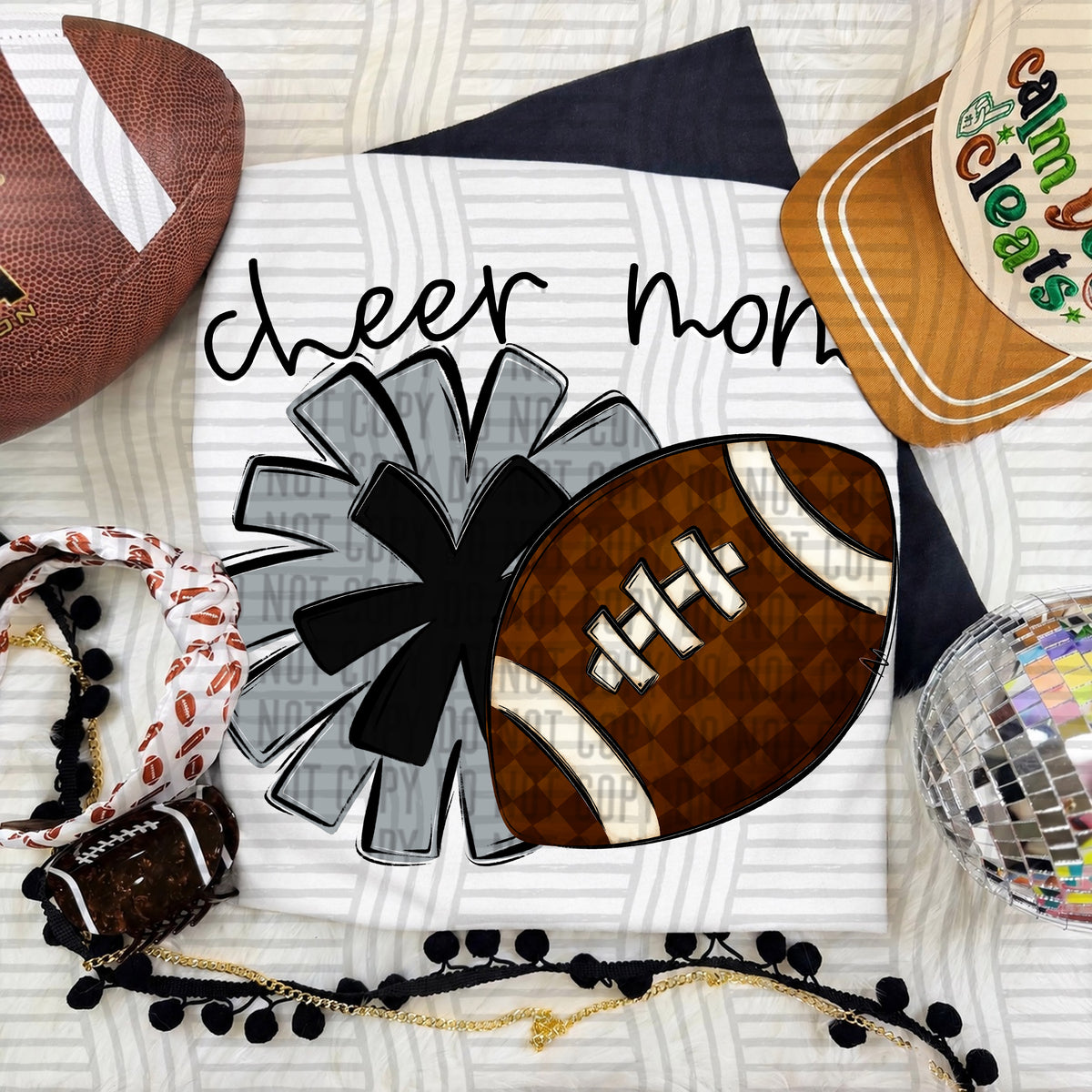 Cheer Mom PNG design in Grey