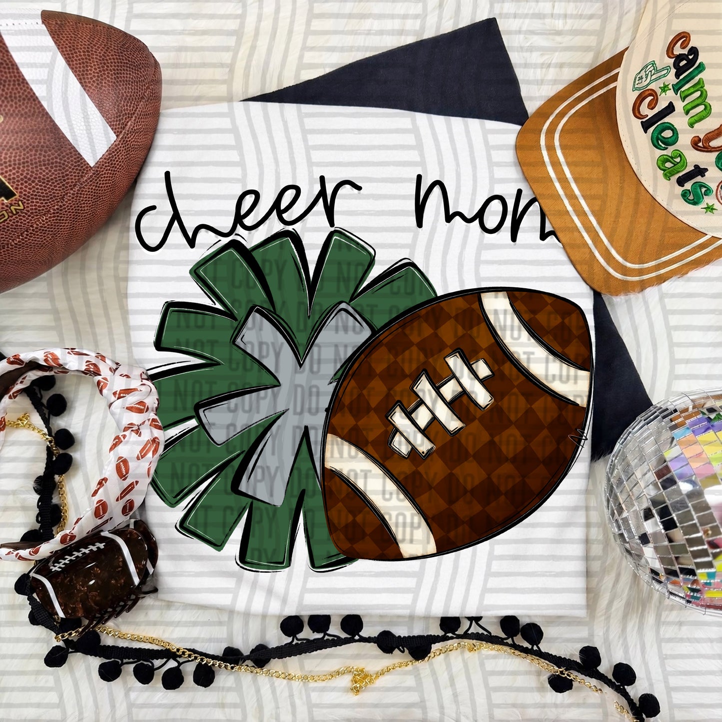 Cheer Mom PNG design in Hunter-Grey