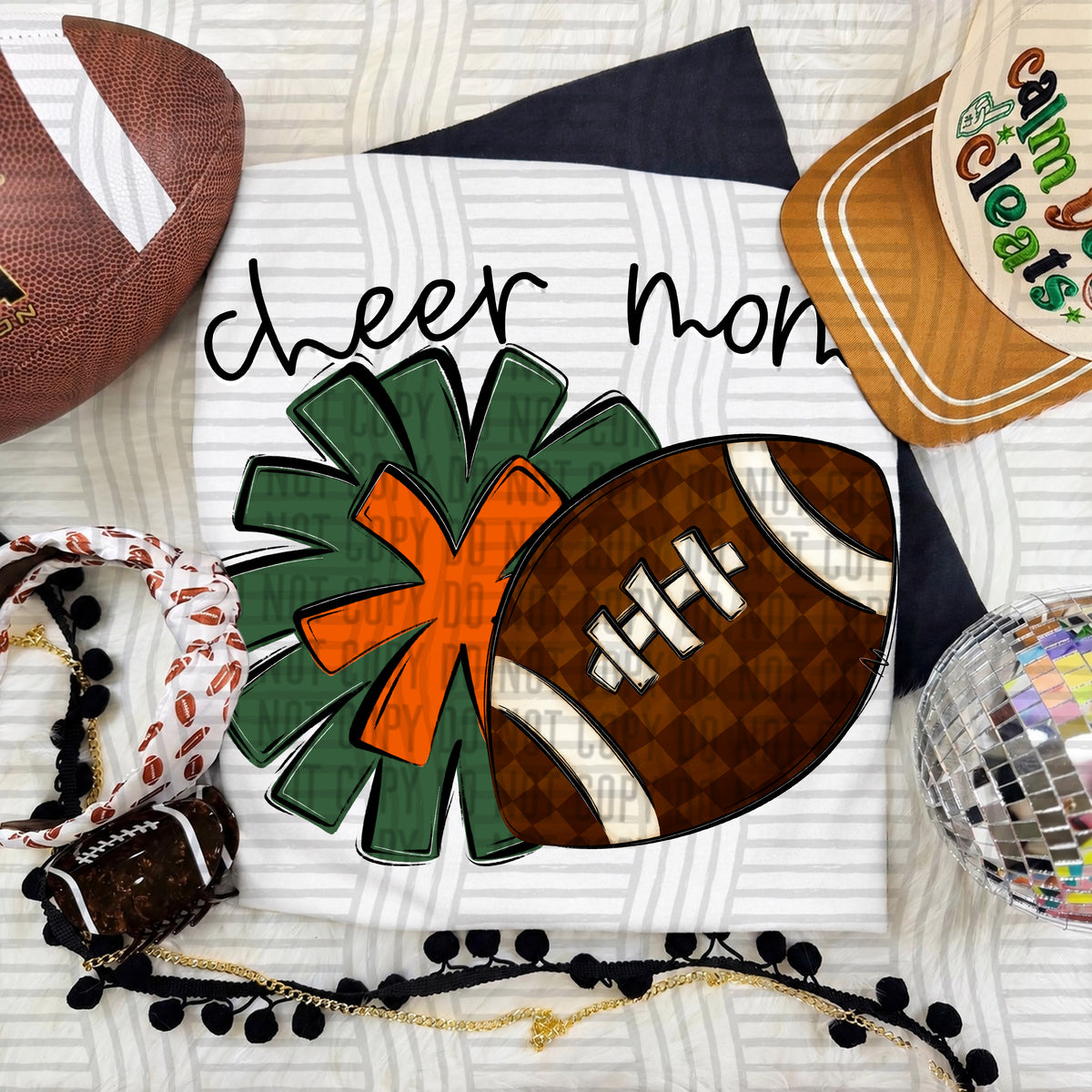 Cheer Mom PNG design in Hunter-Orange