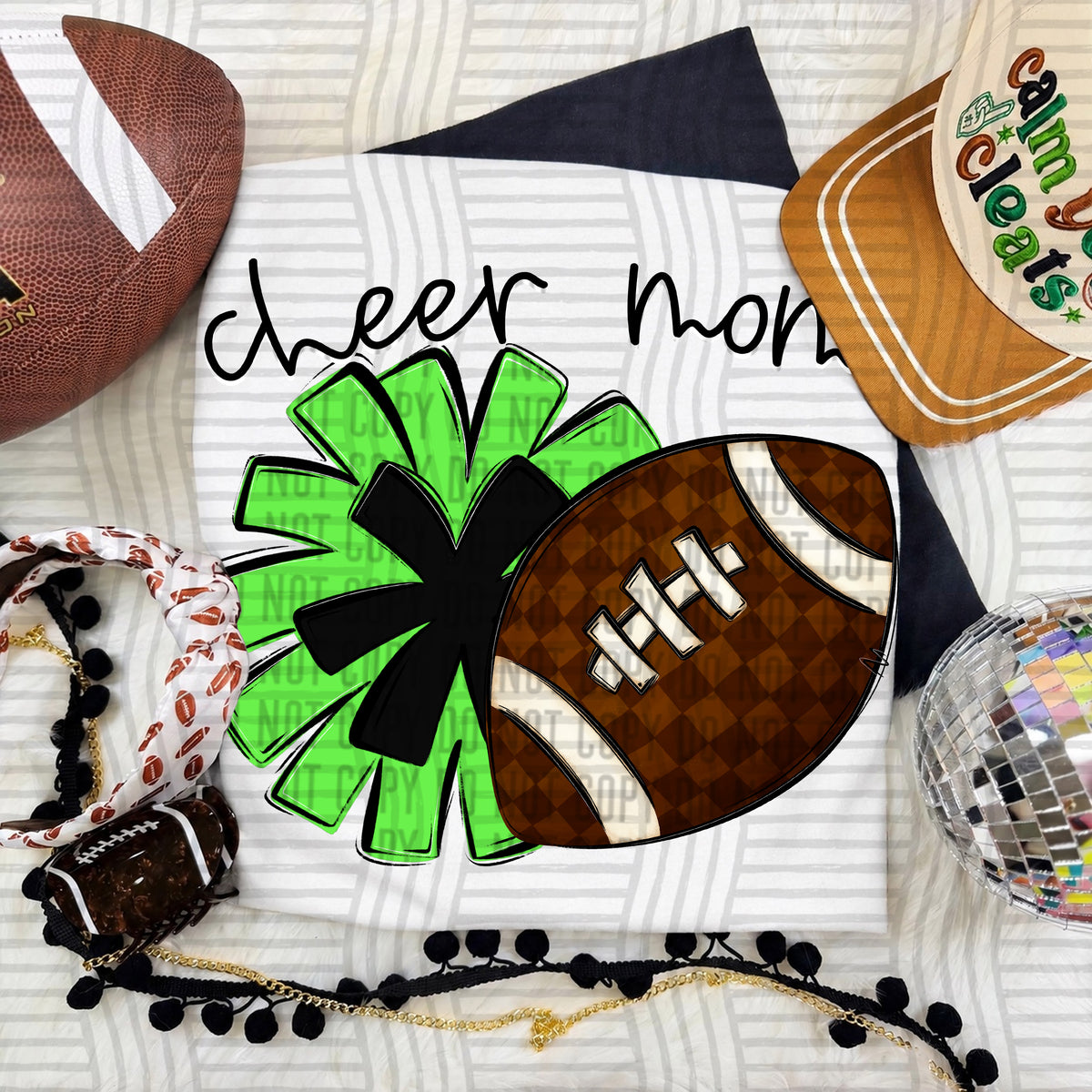 Cheer Mom PNG design in Lime