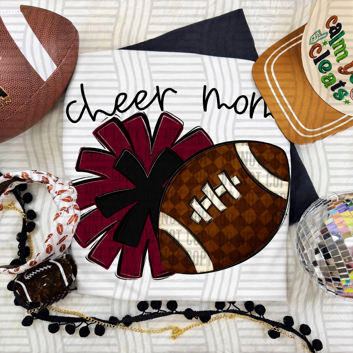 Cheer Mom PNG design in Maroon