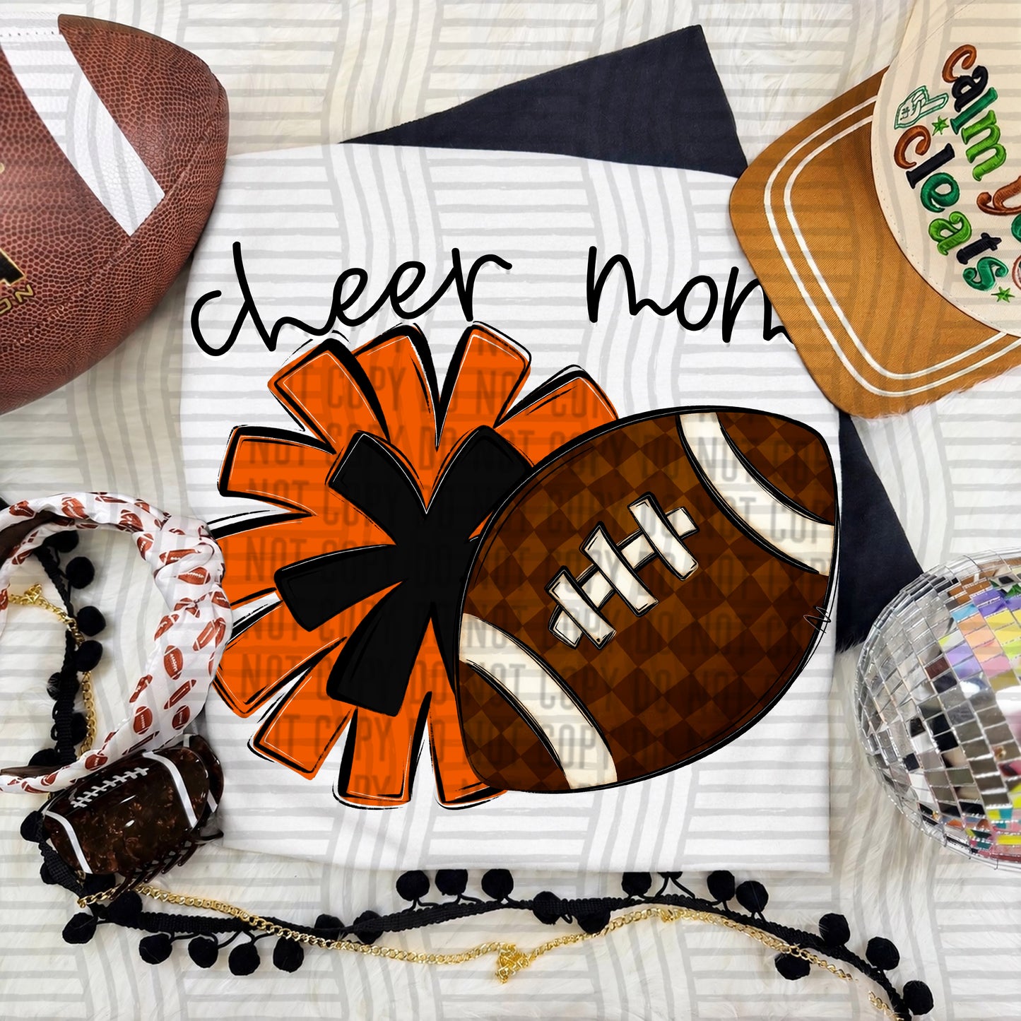 Cheer Mom PNG design in Orange