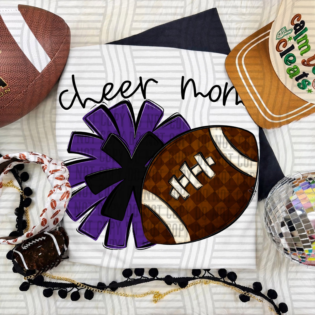 Cheer Mom PNG design in Purple