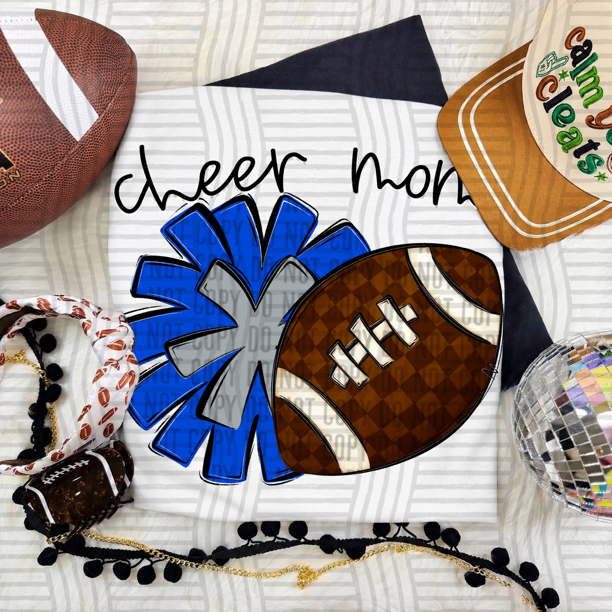 Cheer Mom PNG design in Royal-Grey