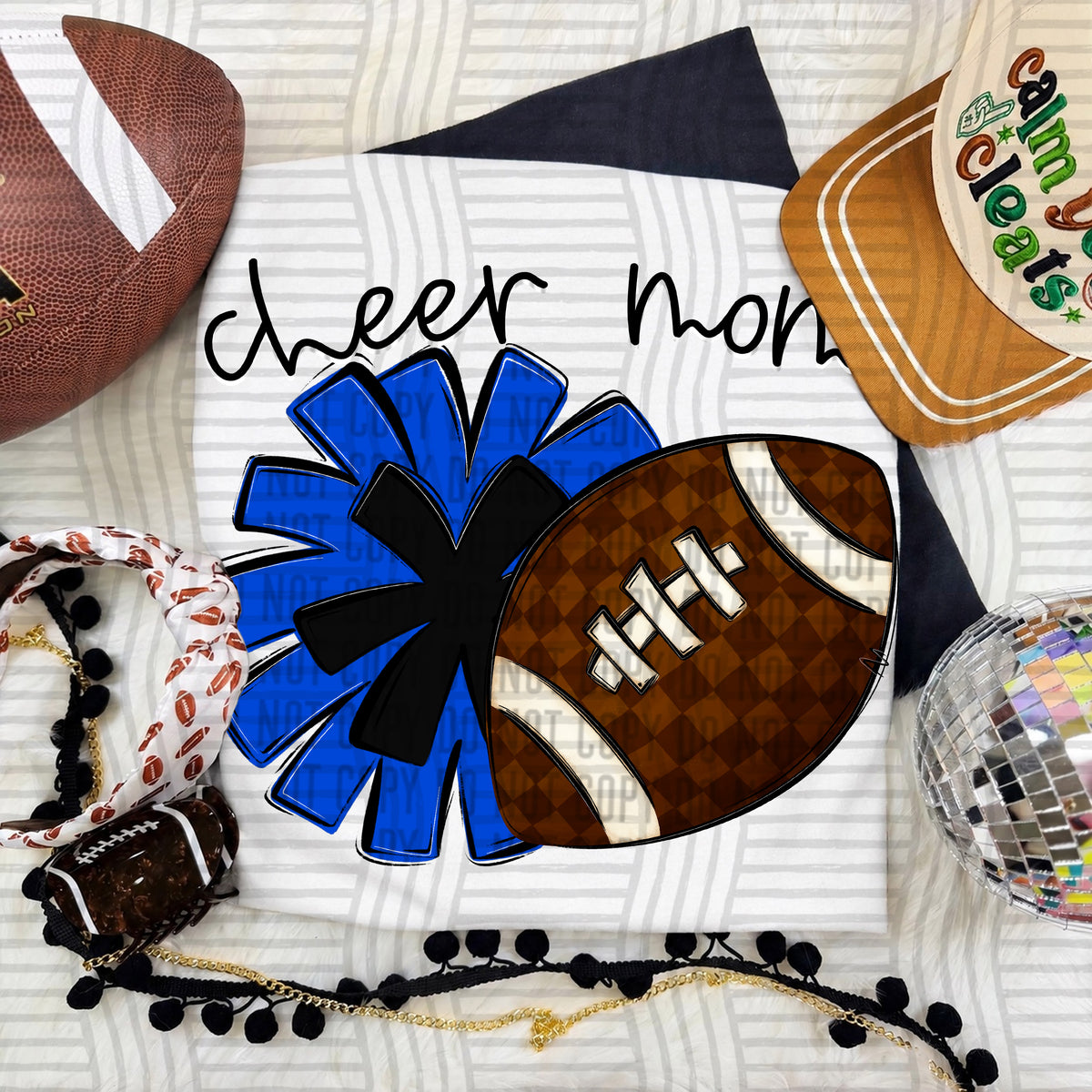 Cheer Mom PNG design in Royal