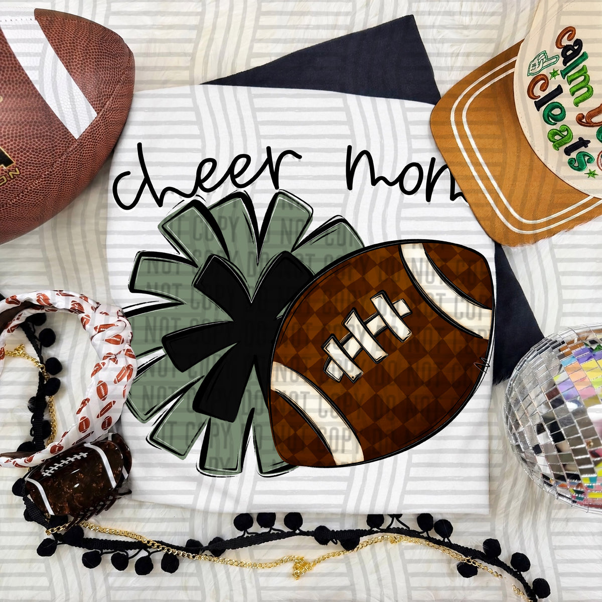 Cheer Mom PNG design in Sage