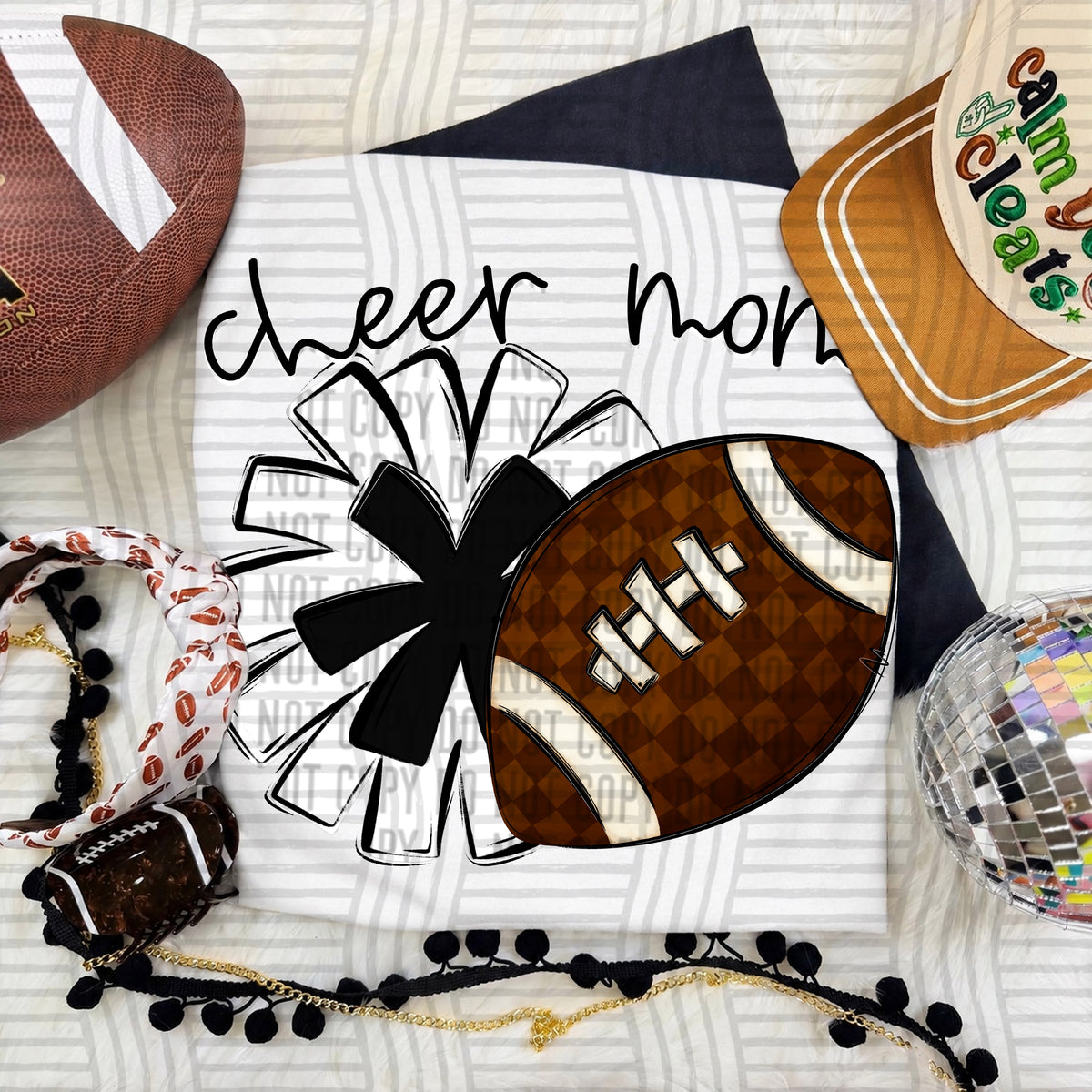 Cheer Mom PNG design in White