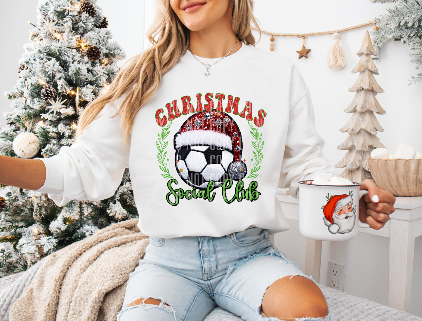 PICK A SPORT or CUSTOM- CHRISTMAS SOCIAL CLUB SPORTS-Digital download 300DPI PNG FILE