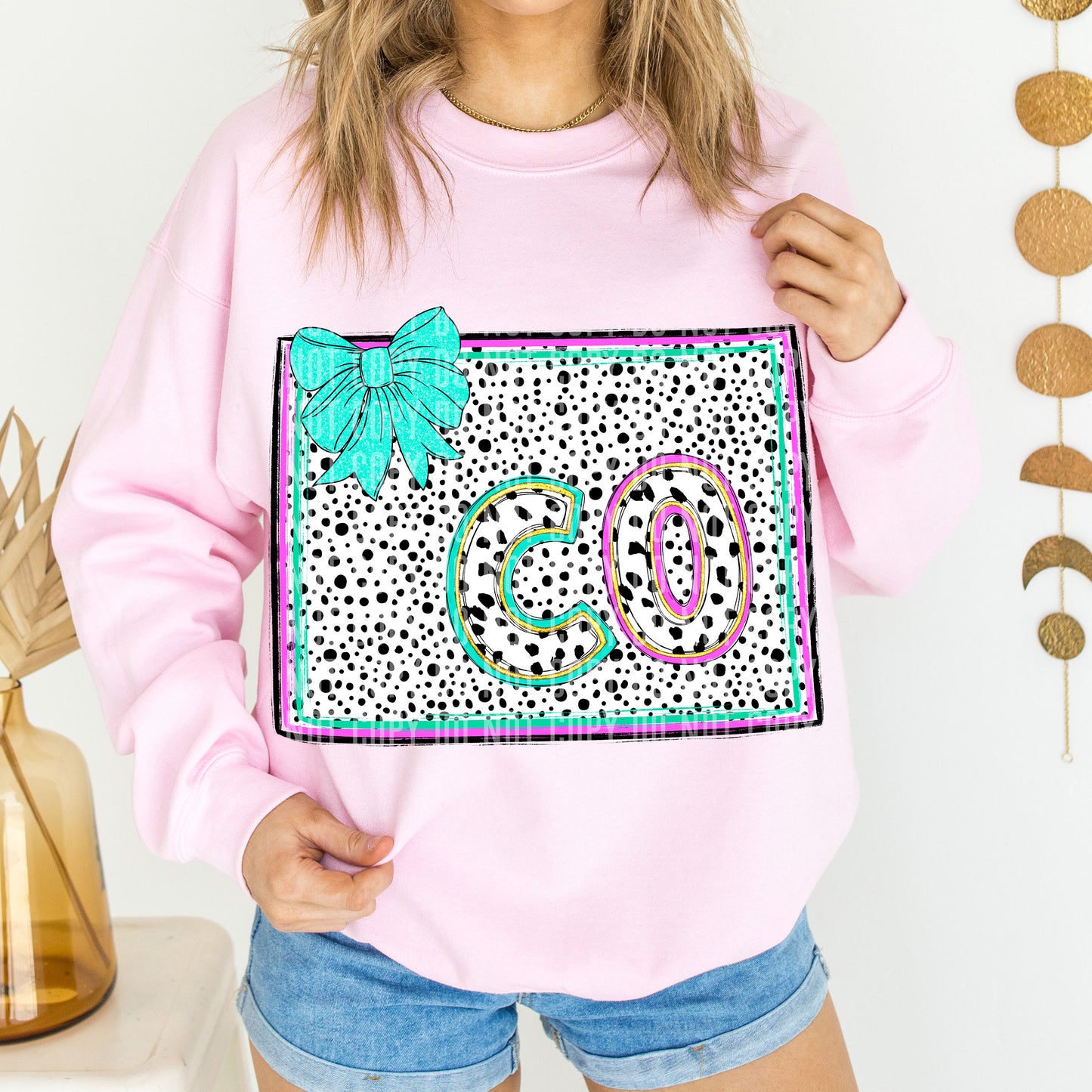 PICK A STATE- States Pink & Turquoise - Digital download 300DPI PNG FILE