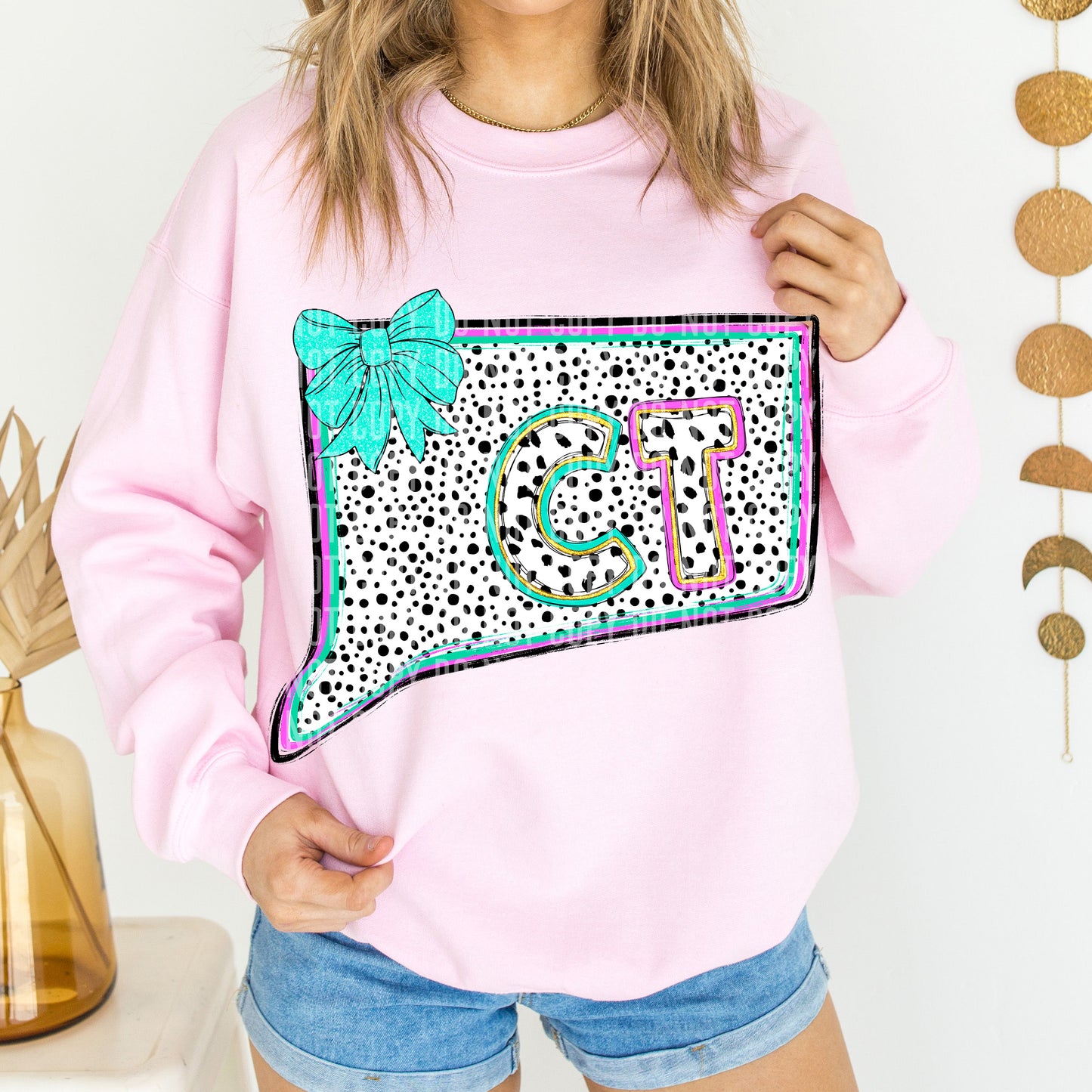 PICK A STATE- States Pink & Turquoise - Digital download 300DPI PNG FILE