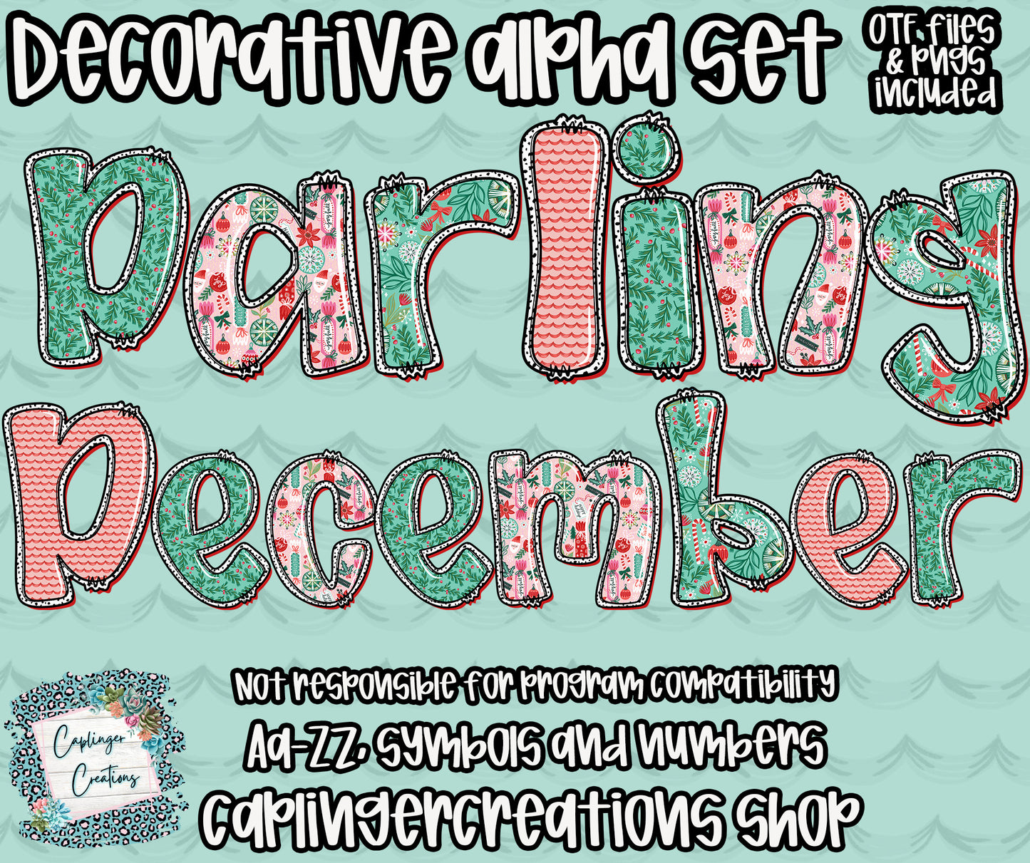 Christmas Alpha Collab- Digital download 300DPI PNG FILE