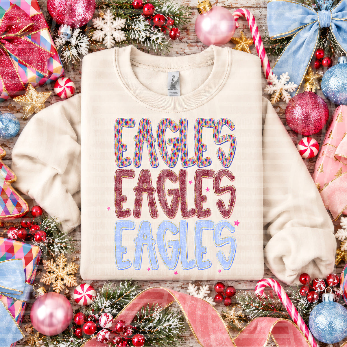 Jingle Jumble Stacked Mascots - 2610-0018 - CUSTOM + DROPDOWN - 300 DPI Digital Download