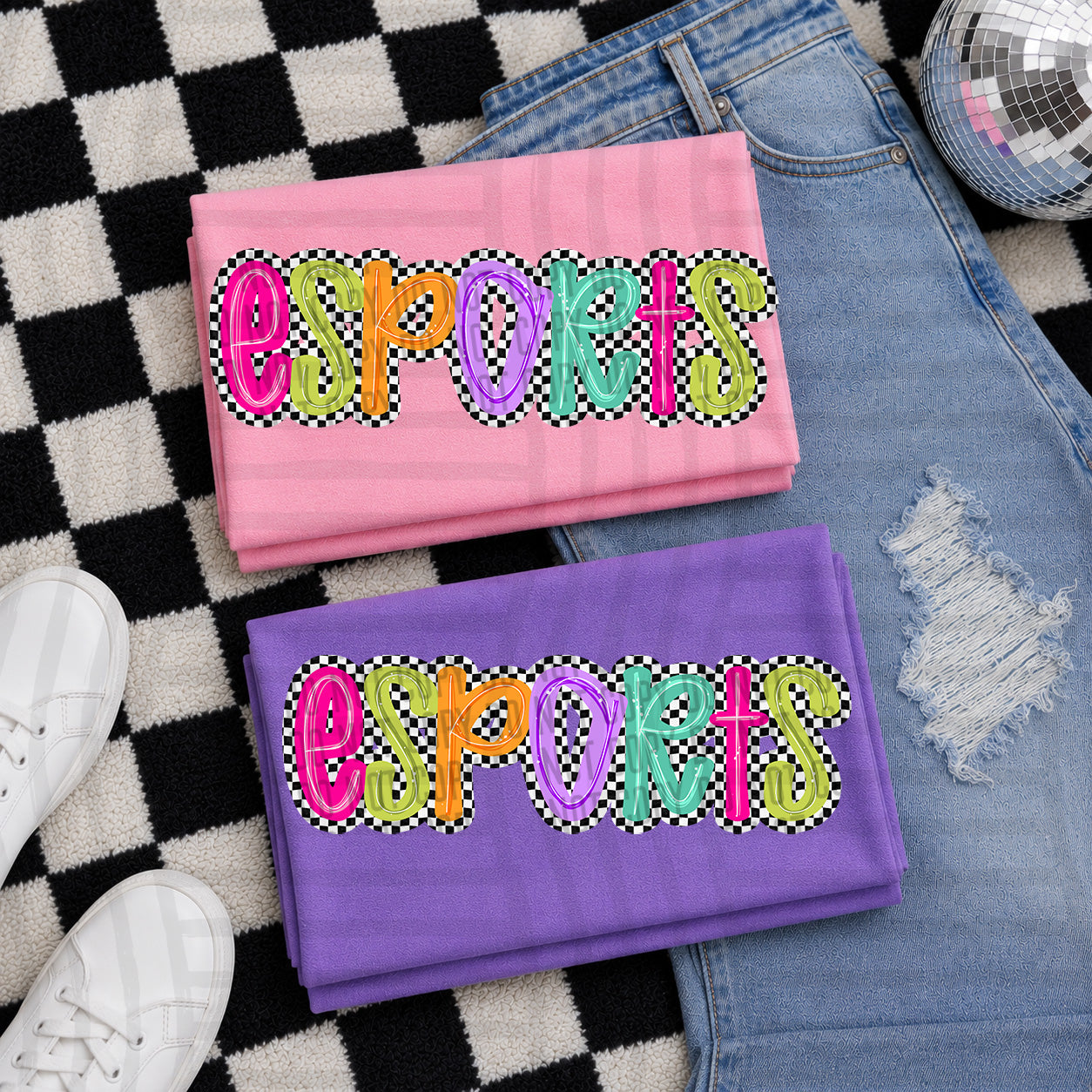 Simply Checkered Sports - Color Dropdown Digital Download 300DPI PNG FILE