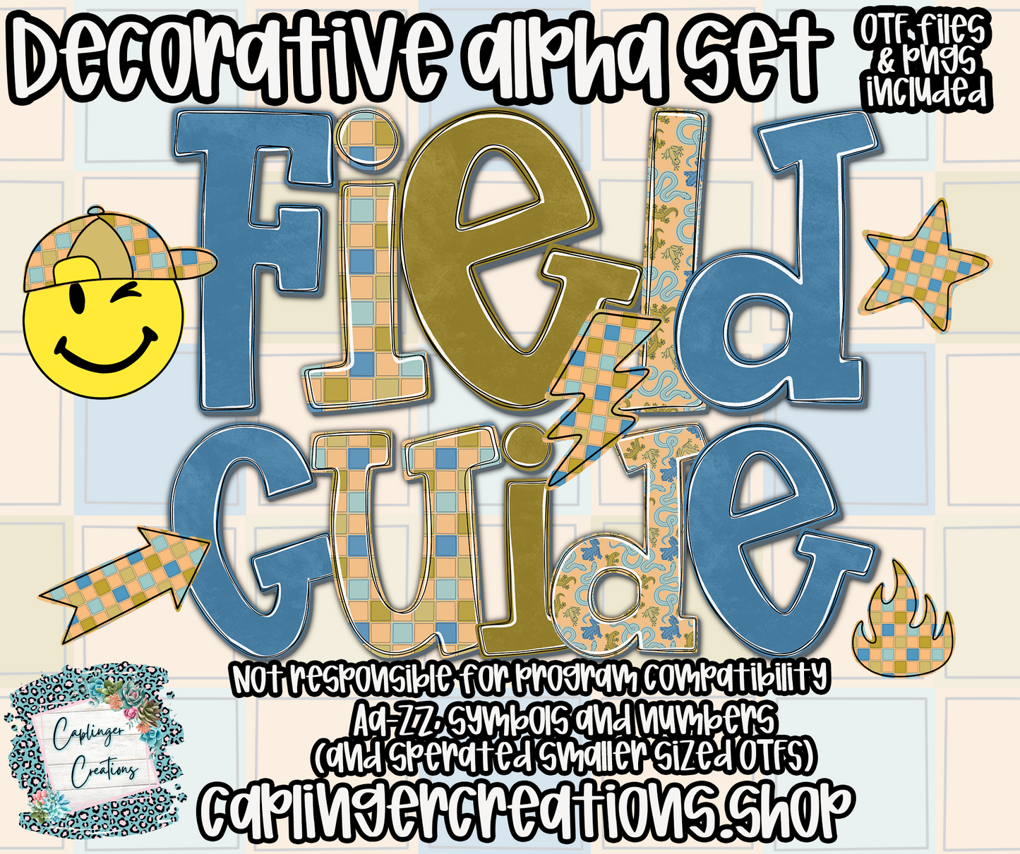 Field Guide - OTF & Drag and Drop PNGS- commercial use included - Digital download