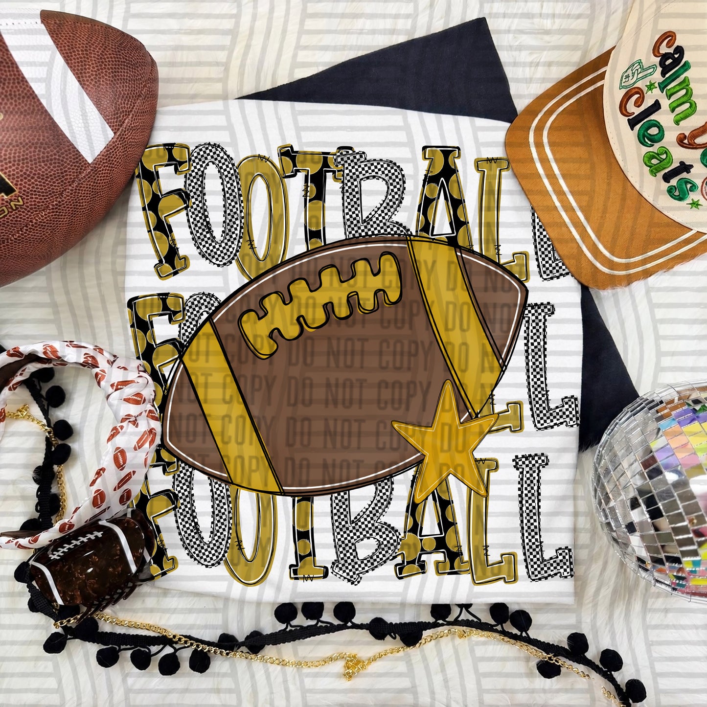 Tri Stacked Football color 2609-0007 - Color Dropdown Digital Download 300 DPI PNG FILE