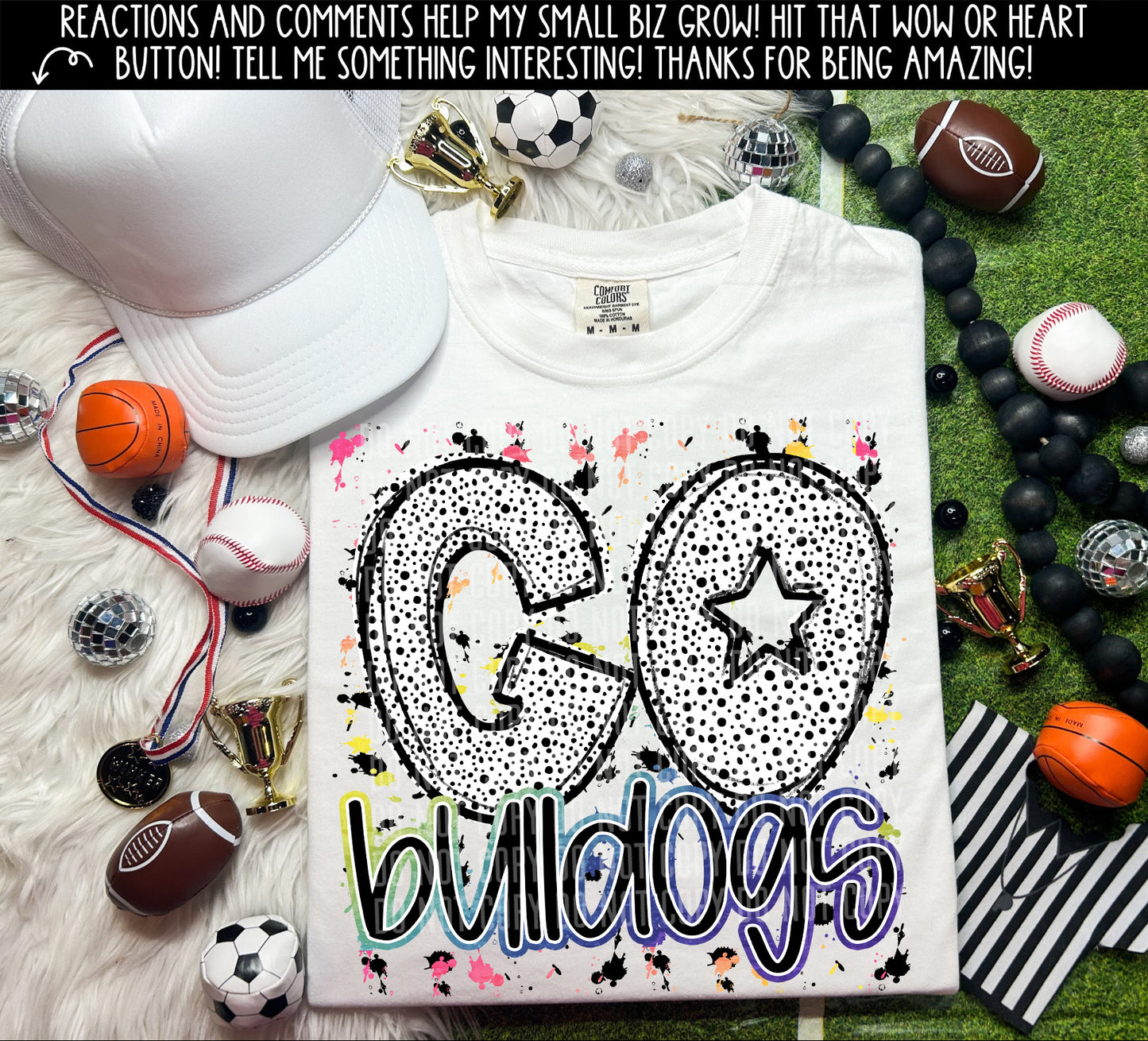 PICK A TEAM or CUSTOM- Go Dalmatian paint splatter - Digital download 300DPI PNG FILE