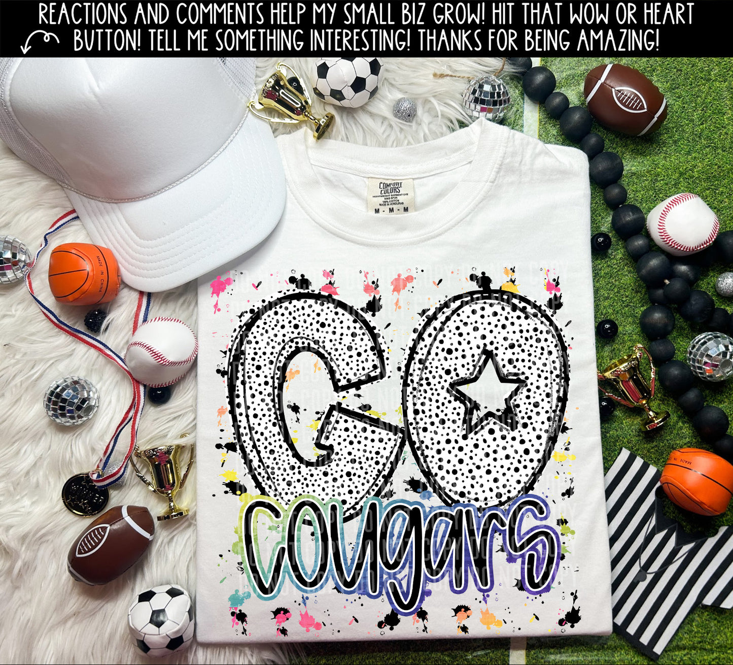 PICK A TEAM or CUSTOM- Go Dalmatian paint splatter - Digital download 300DPI PNG FILE