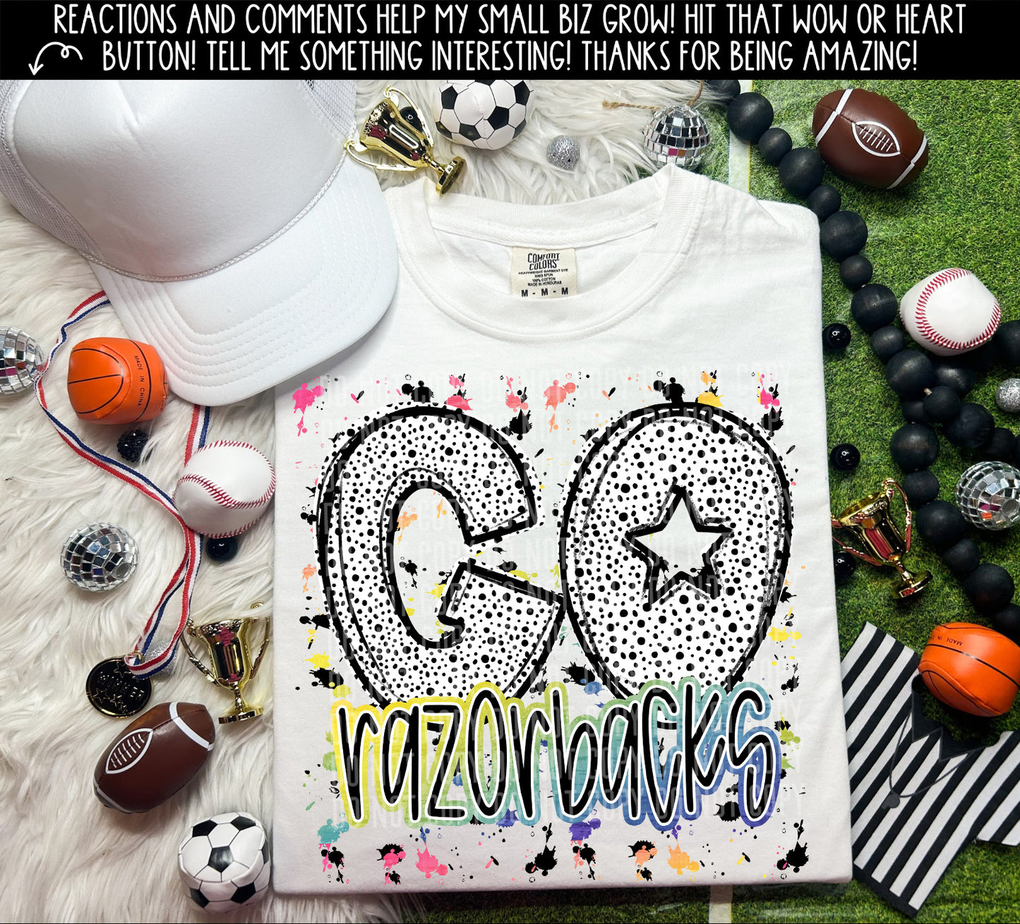 PICK A TEAM or CUSTOM- Go Dalmatian paint splatter - Digital download 300DPI PNG FILE