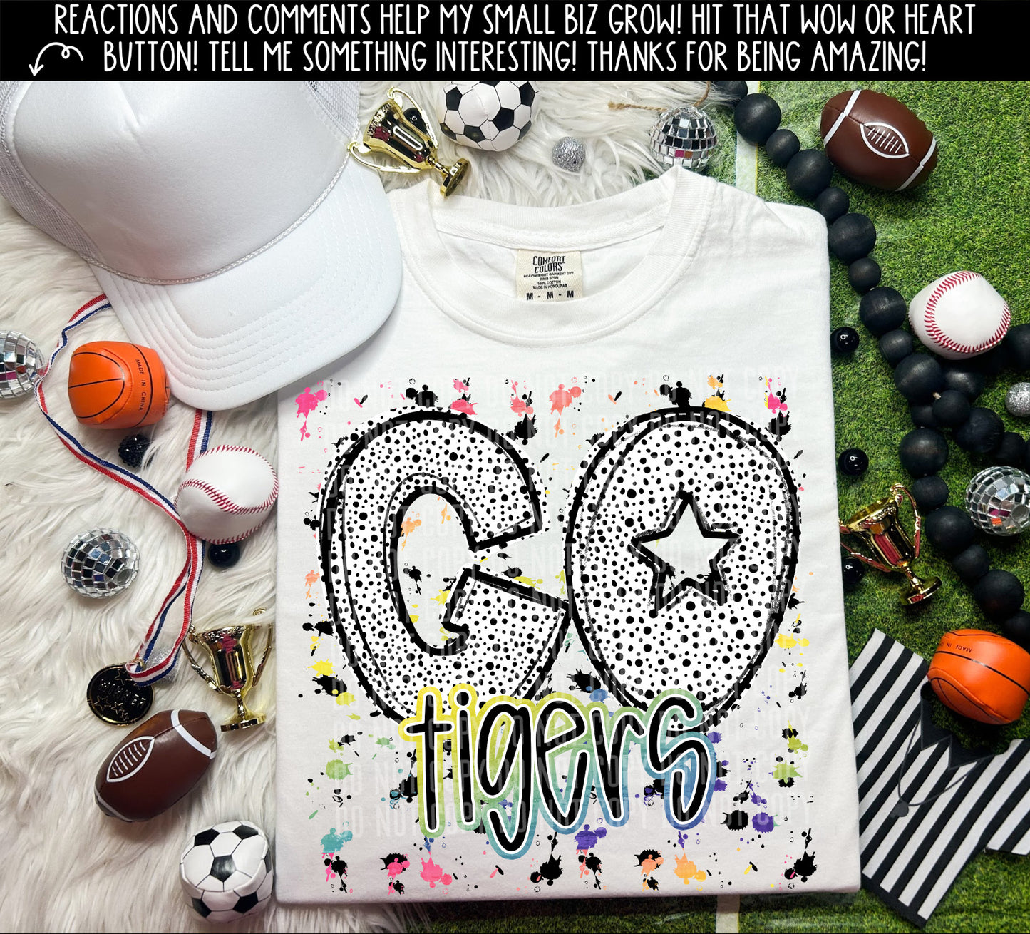 PICK A TEAM or CUSTOM- Go Dalmatian paint splatter - Digital download 300DPI PNG FILE