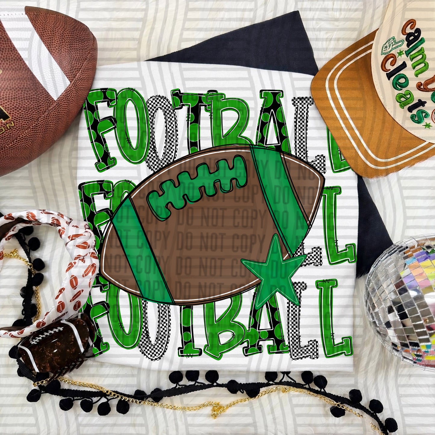 Tri Stacked Football color 2609-0007 - Color Dropdown Digital Download 300 DPI PNG FILE