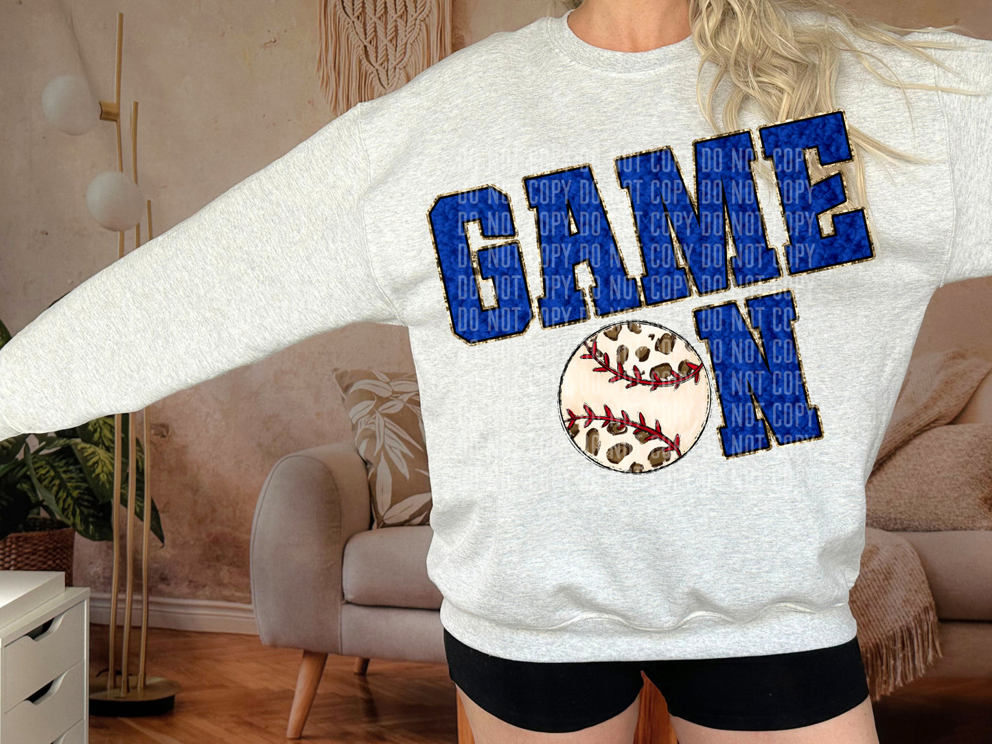 CHOOSE A sport - BLUE Faux Chenille Game on - Digital download 300DPI PNG FILE