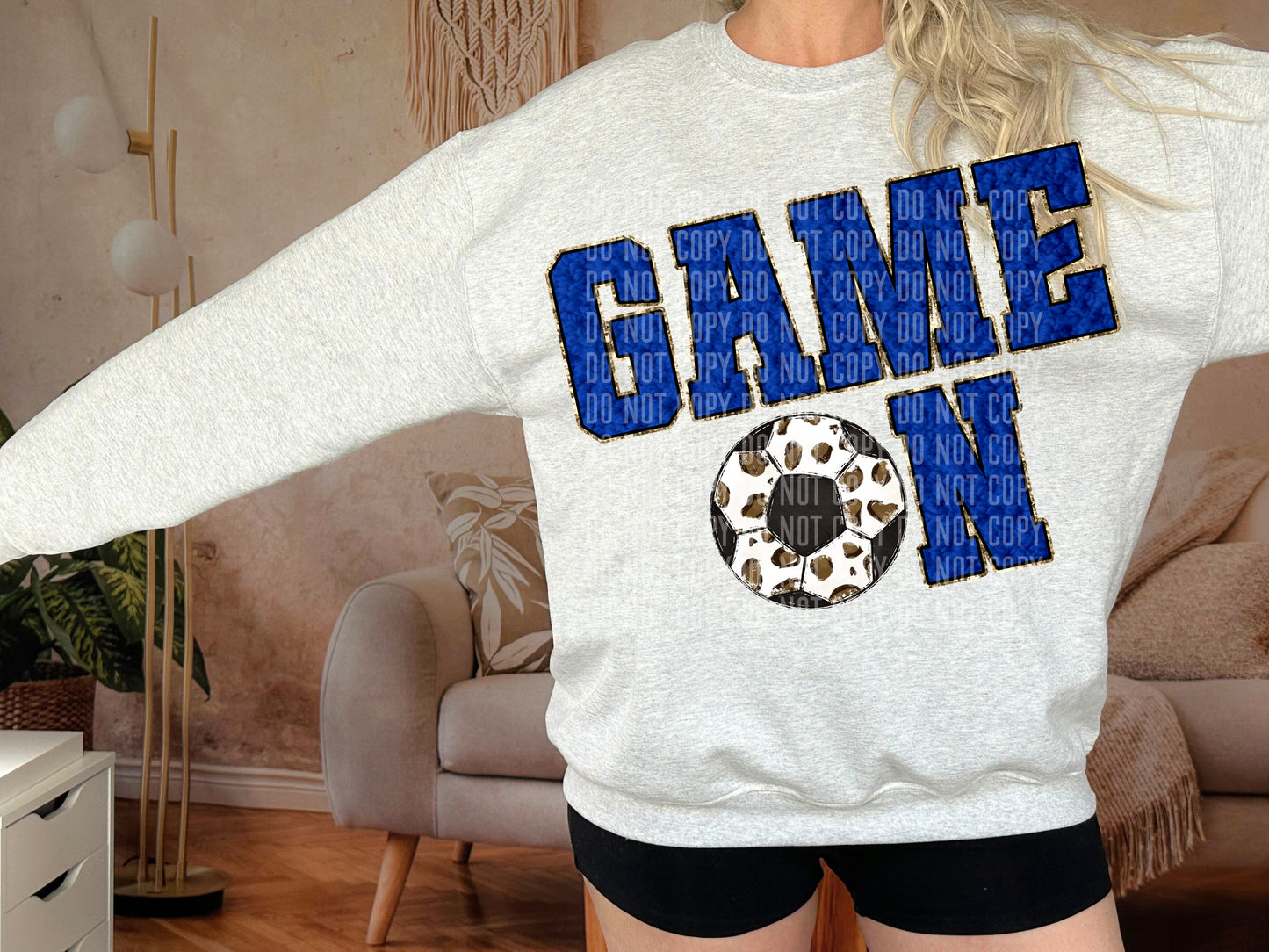 CHOOSE A sport - BLUE Faux Chenille Game on - Digital download 300DPI PNG FILE